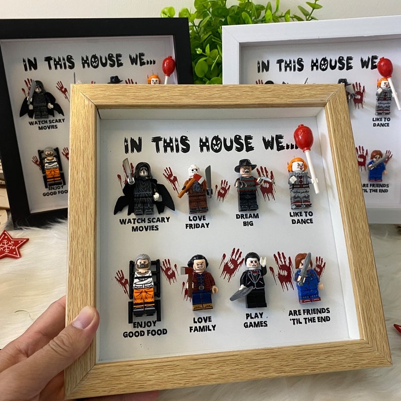 Halloween horror character frame, In this house we…, Halloween decoration, House of Horrors, Halloween gift, Halloween 2024