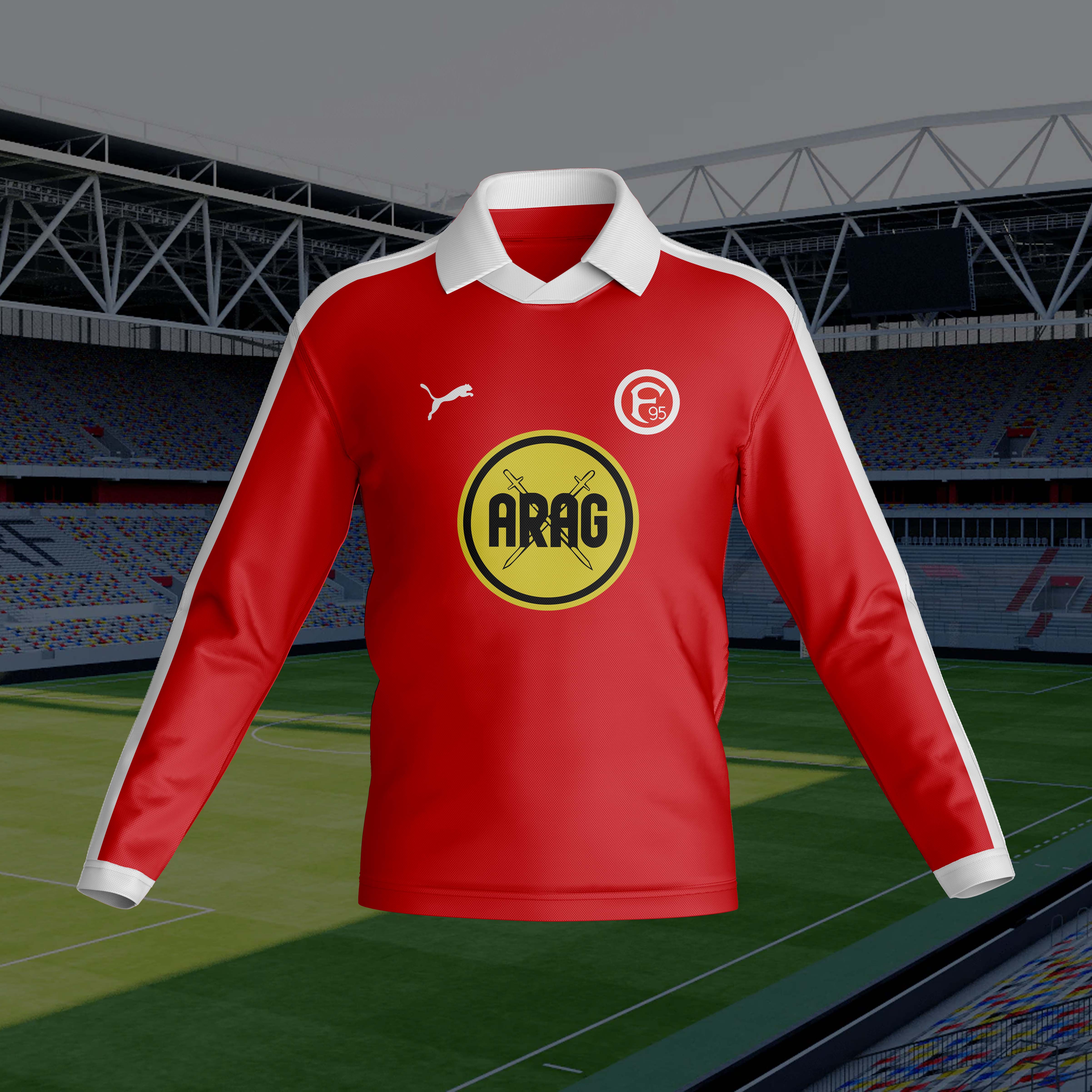 Fortuna Düsseldorf 1980-81 Home Kit Retro Long Sleeve PT57376