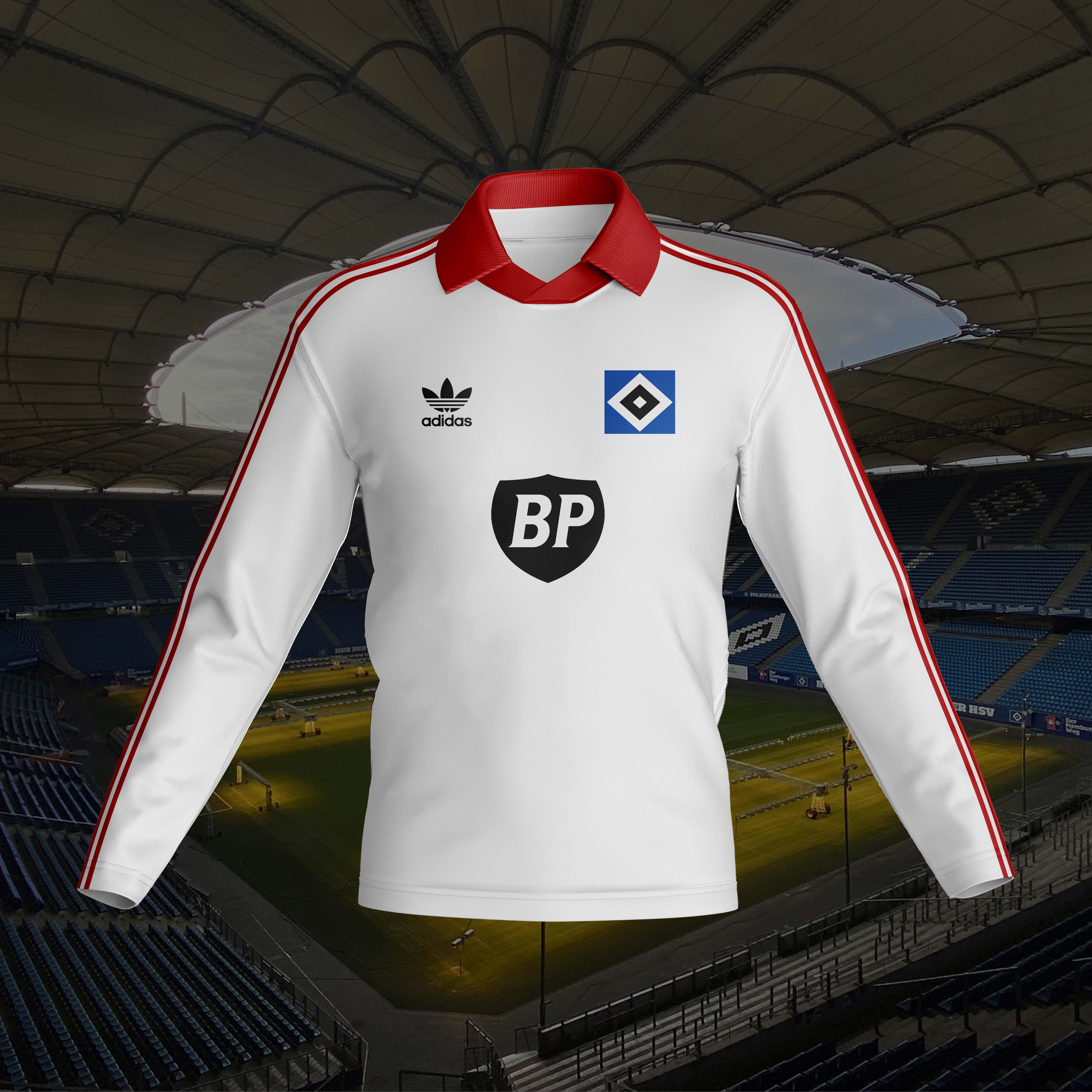 Hamburger SV 1980-81 Home Kit Retro Long Sleeve PT57377