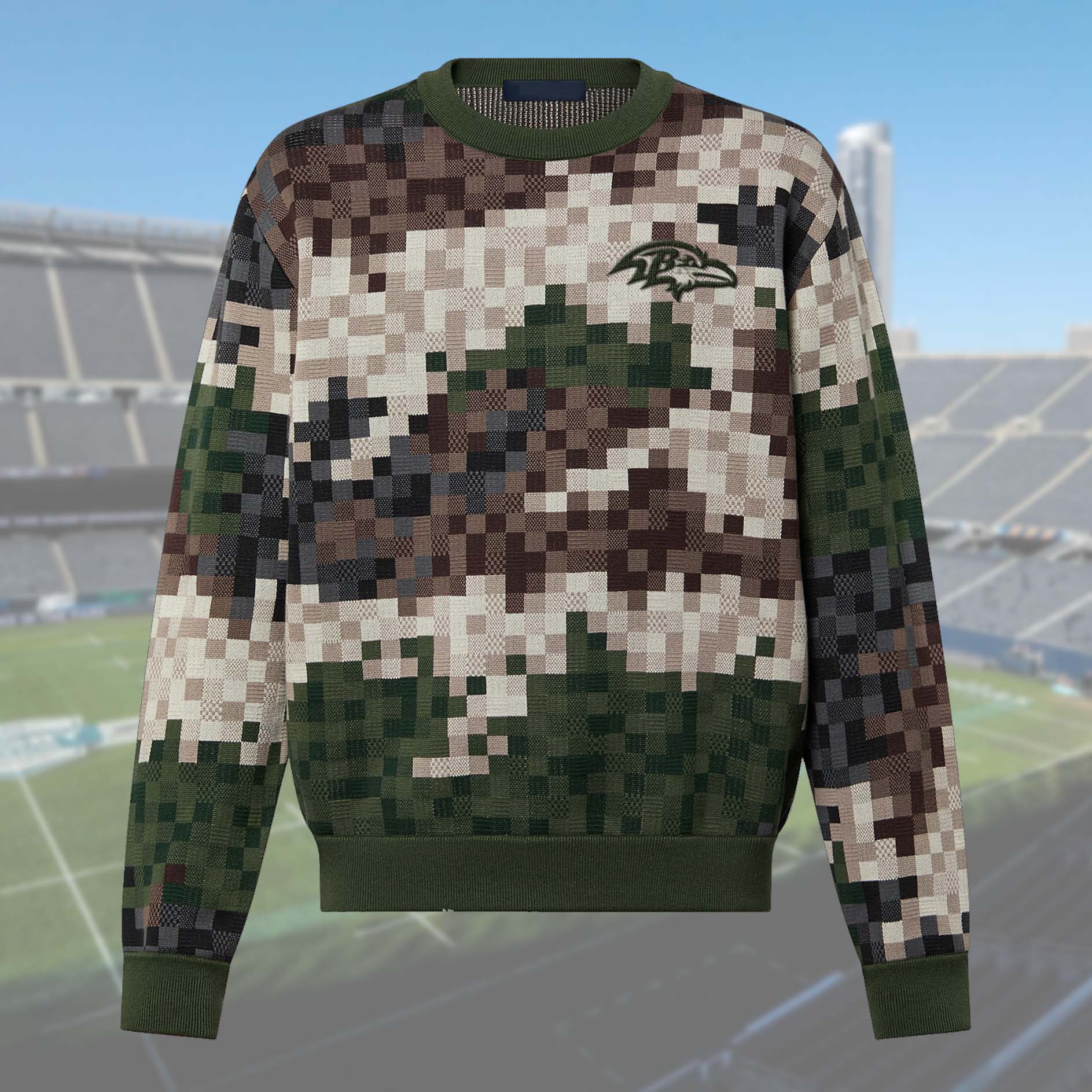 Baltimore Ravens Camo Pixel Sweatshirt PT57386