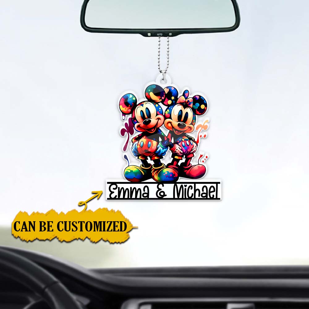 Mickey And Minne Couple Acrylic Car