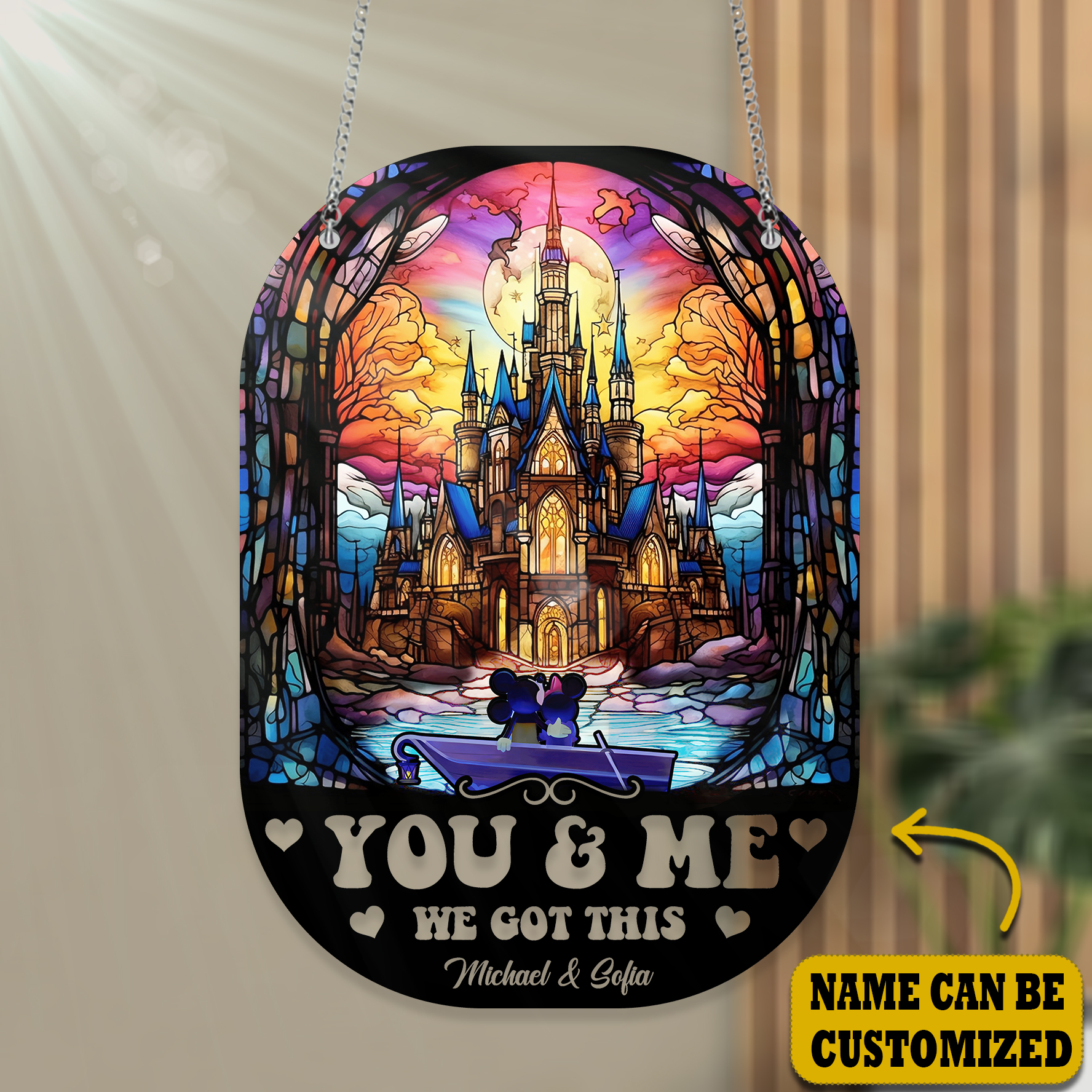 Mickey Minnie You & Me We Got This Customized Acrylic Window Hangings, Disney Lover’s, Mickey Minnie Window hanging, Home Decor , Gift For Disney Lover’s , Gift For Home