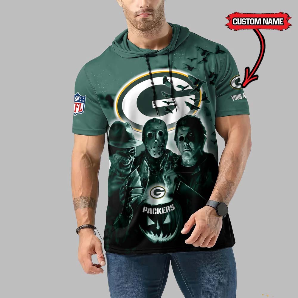 Green Bay Packers Horror Characters Essential Halloween Sleeveless Hoodie PT57541