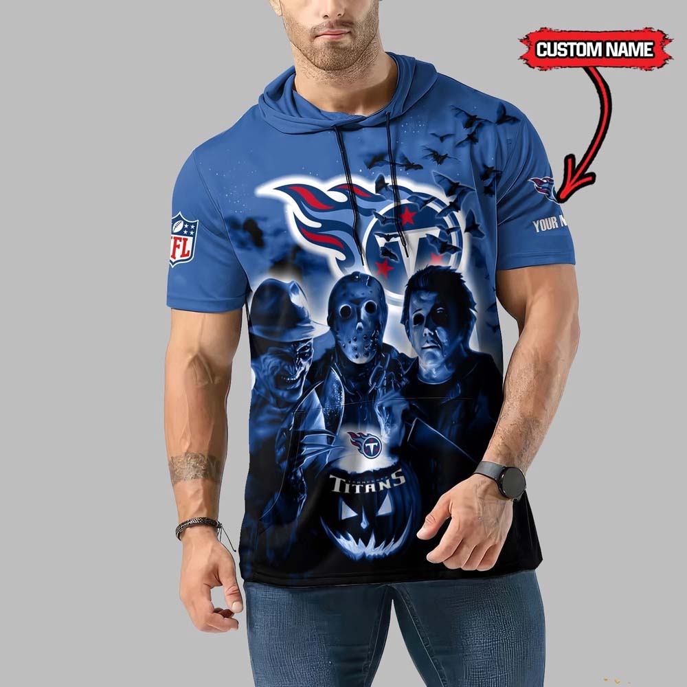 Tennessee Titans Horror Characters Essential Halloween Sleeveless Hoodie PT57560