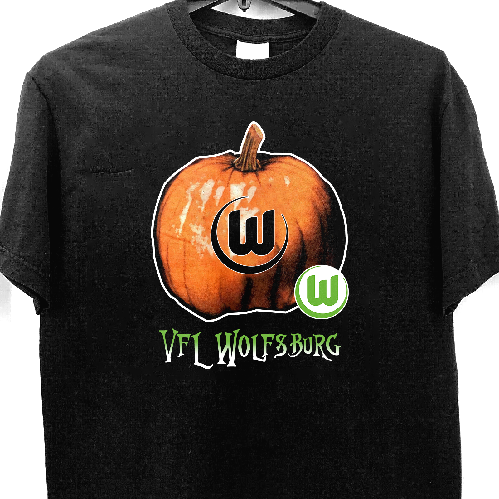 VfL Wolfsburg Halloween Pumpkin Black Shirt PT57654