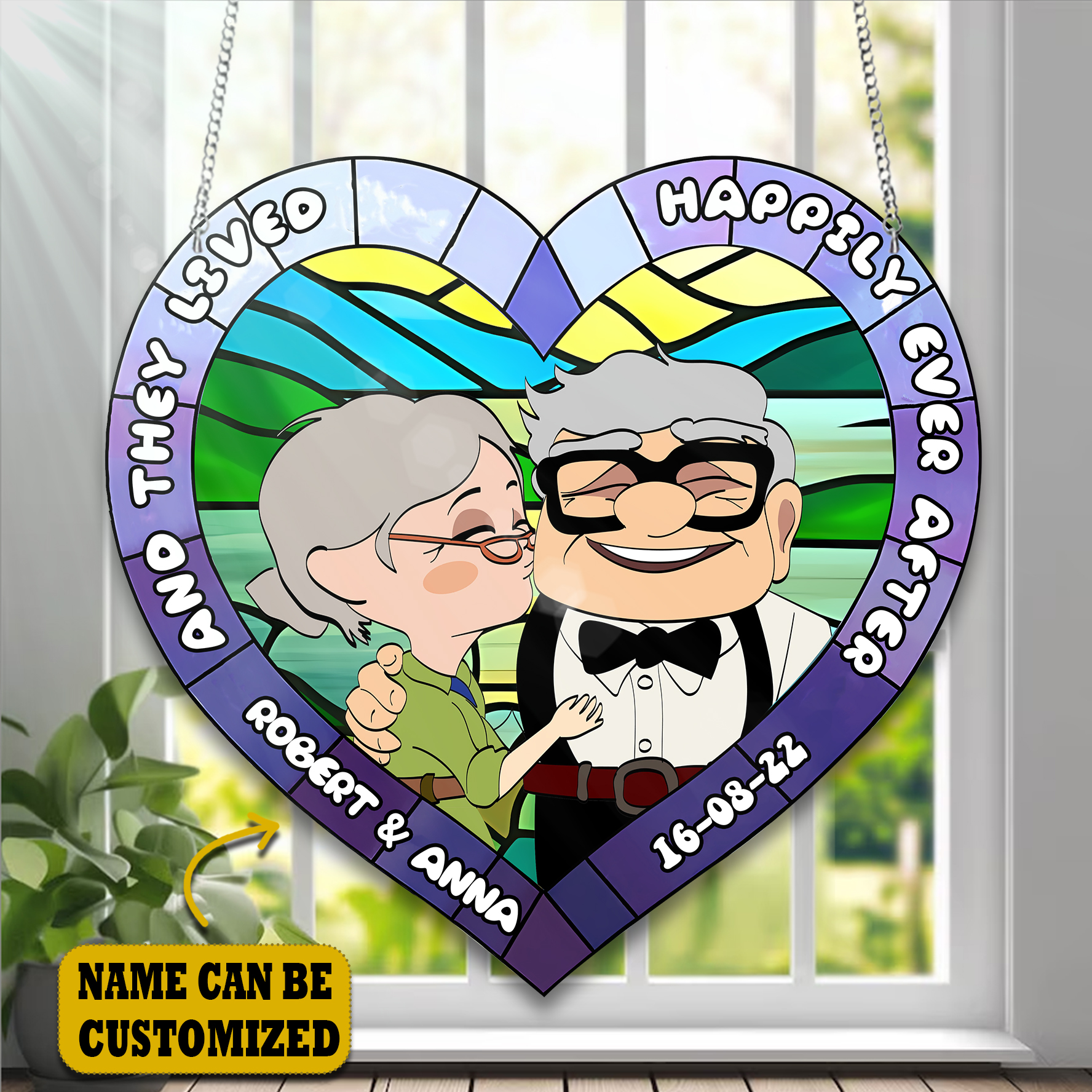 Couple And They Lived Happily Ever After Customized Acrylic Window