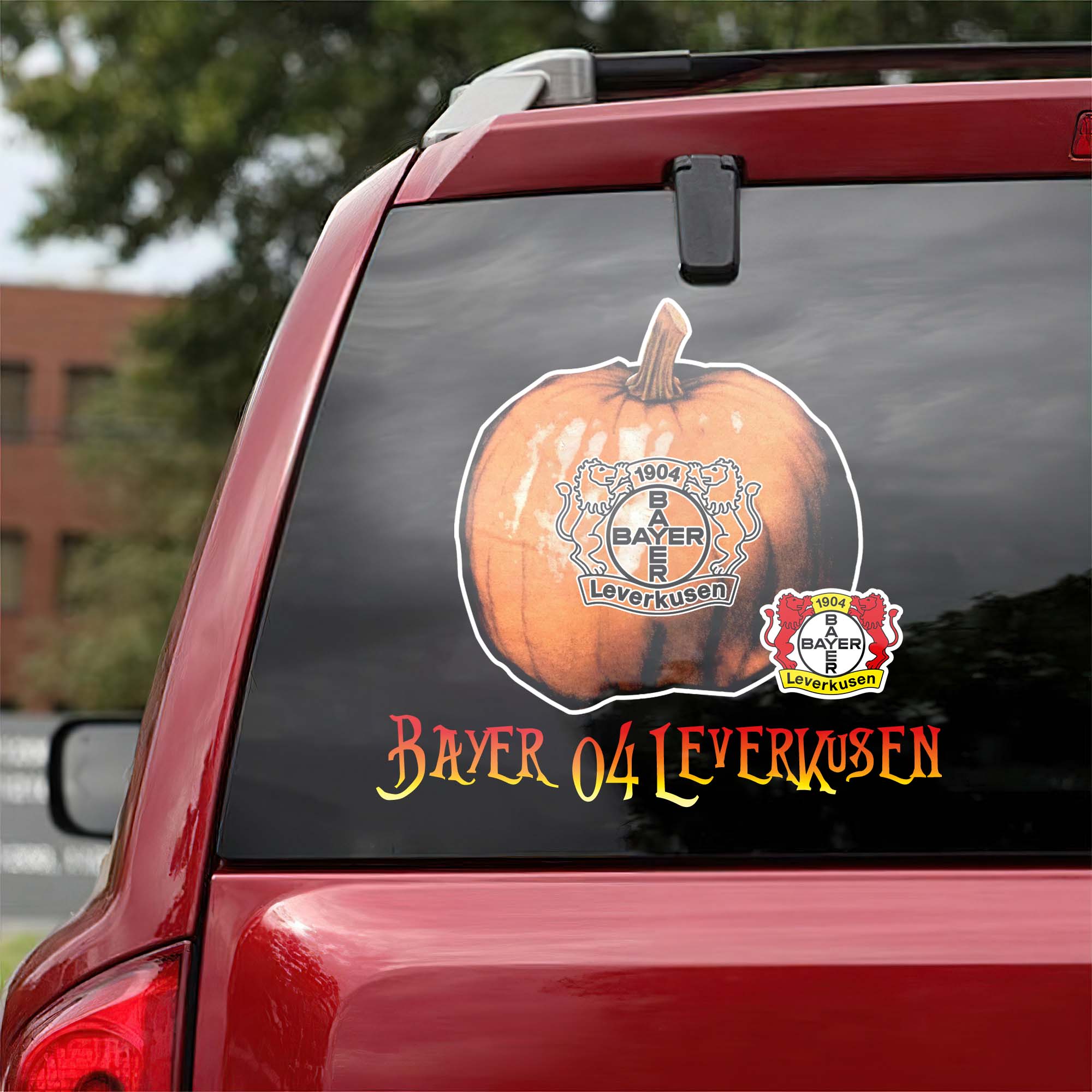 Bayer 04 Leverkusen Bundesliga Football Halloween Pumpkin Car Decal PT57728