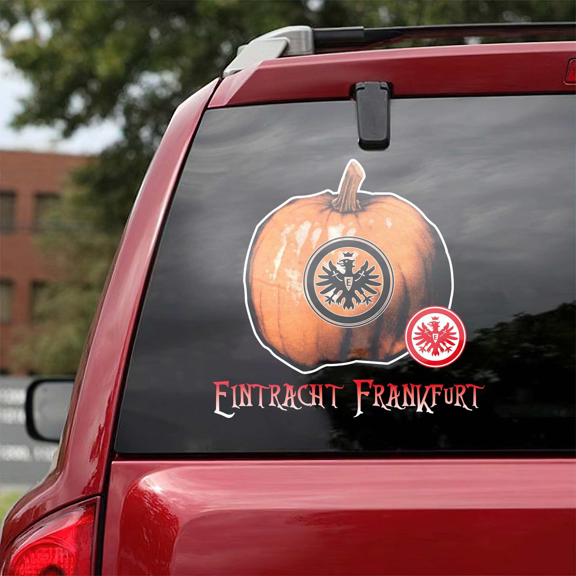 Eintracht Frankfurt Bundesliga Football Halloween Pumpkin Car Decal PT57733