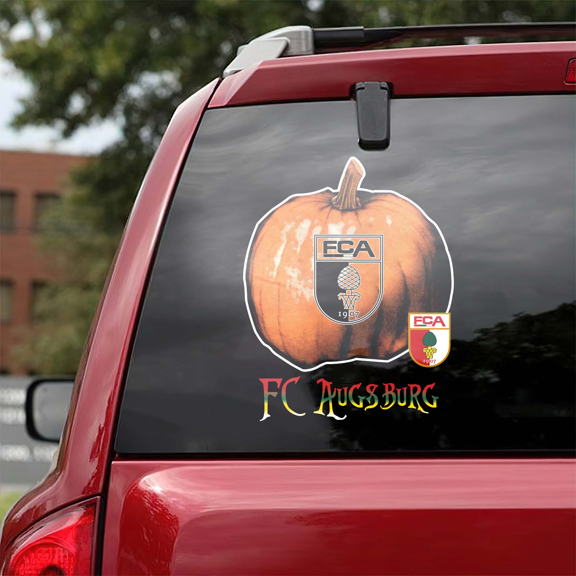 FC Augsburg Bundesliga Football Halloween Pumpkin Car Decal PT57734