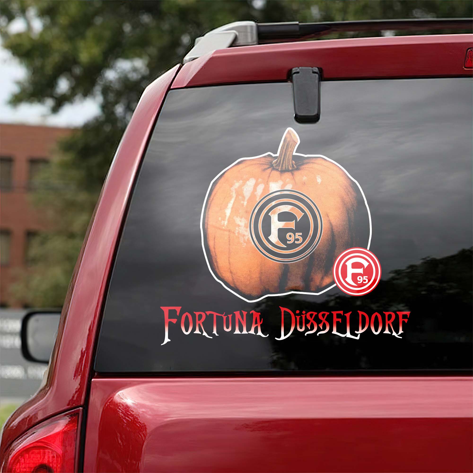 Fortuna DÃ¼sseldorf Bundesliga Football Halloween Pumpkin Car Decal PT57735