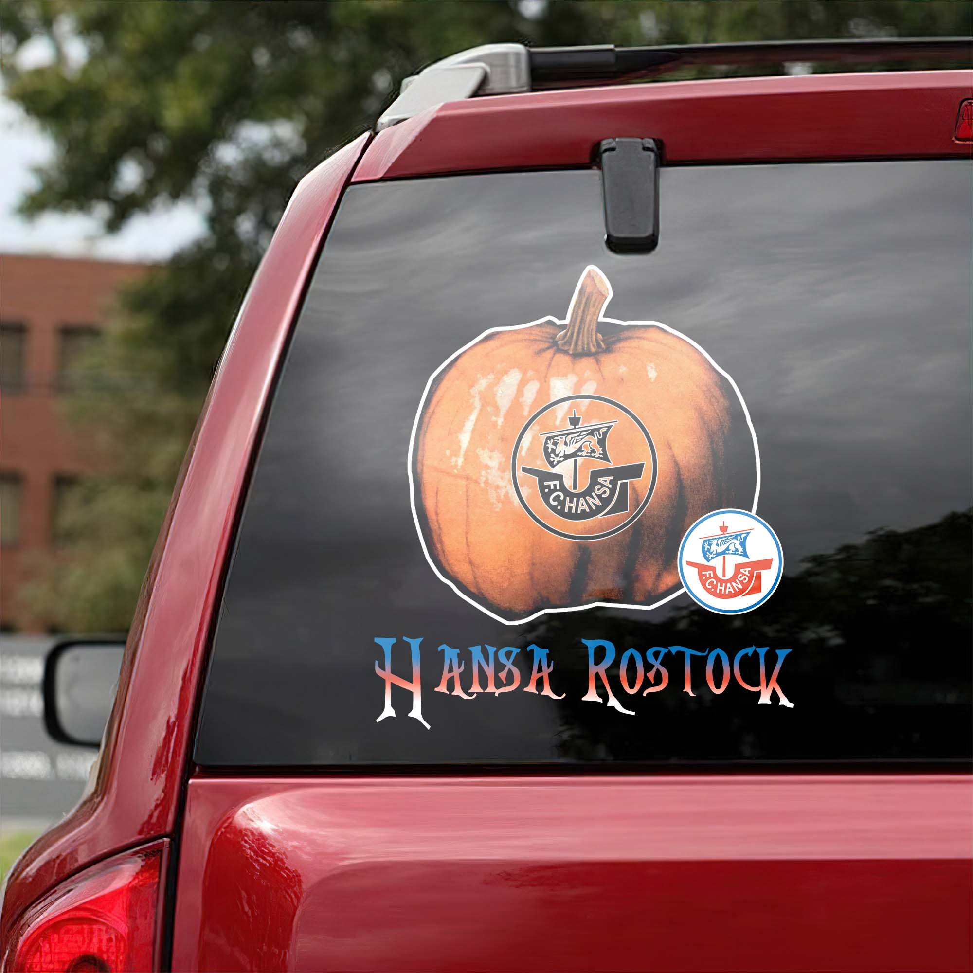 Hansa Rostock Bundesliga Football Halloween Pumpkin Car Decal PT57739