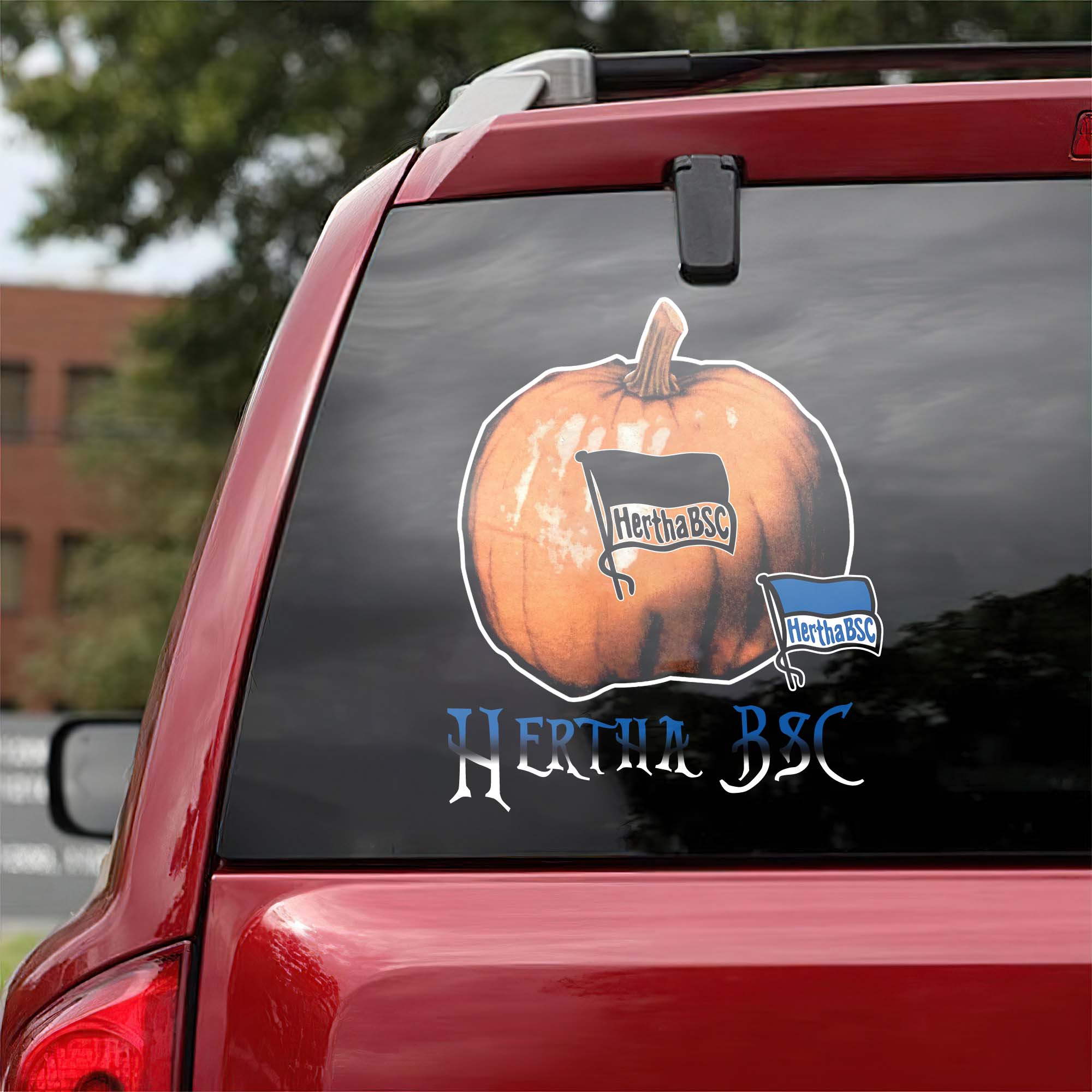 Hertha BSC Bundesliga Football Halloween Pumpkin Car Decal PT57740