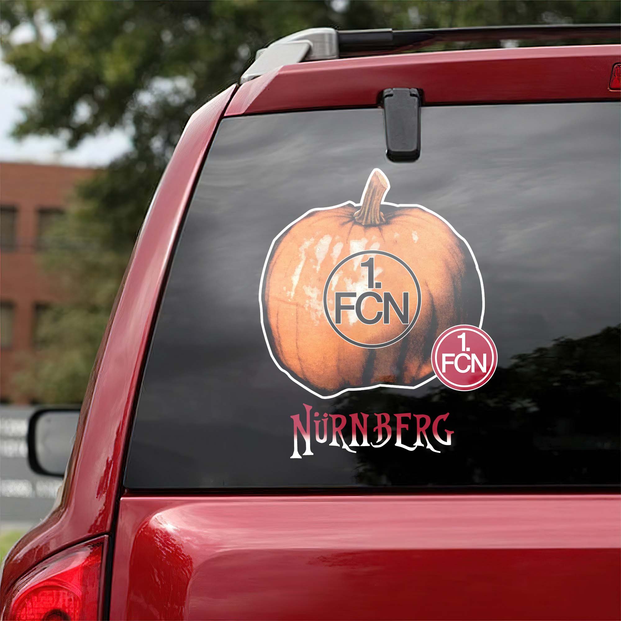 1. FC Nürnberg Bundesliga Football Halloween Pumpkin Car Decal PT57746