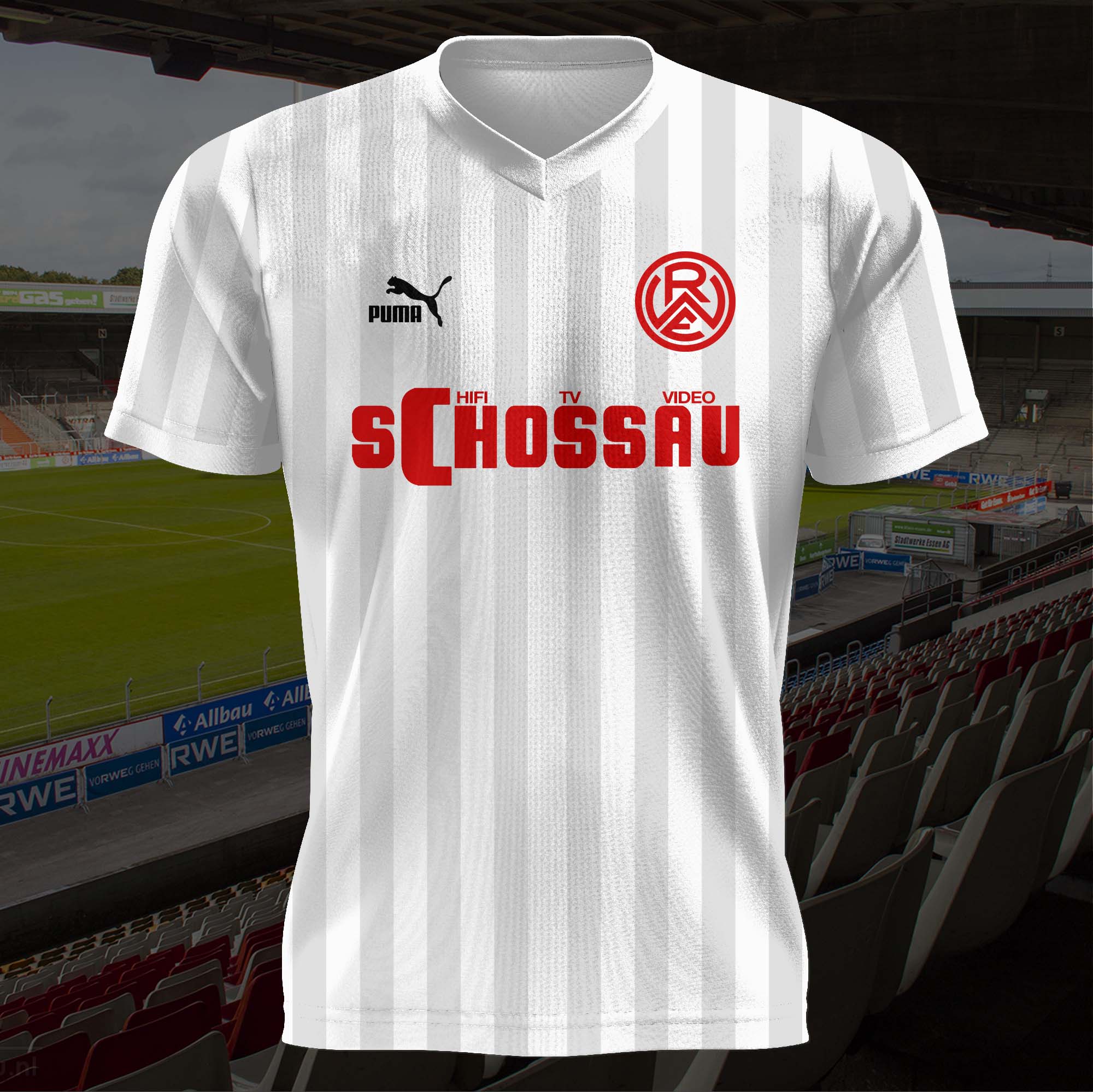 Rot-Weiss Essen 1988-89 Home Kit Retro Shirt PT57699