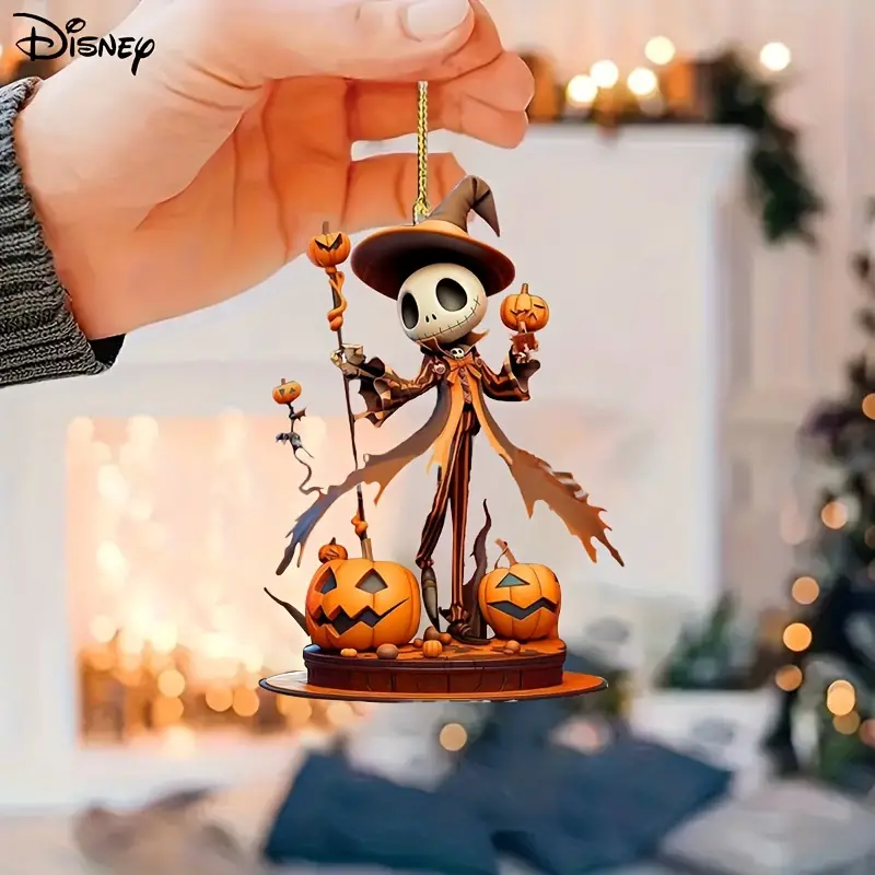 Jack Skellington Pumpkin Halloween The Nightmare Before Christmas Transparent Acrylic Car Hanging