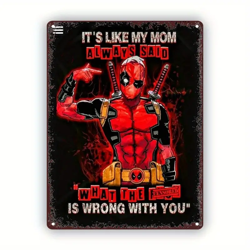 DeadPool Funny Metal Sign, Funny Metal Sign, Funny Gift