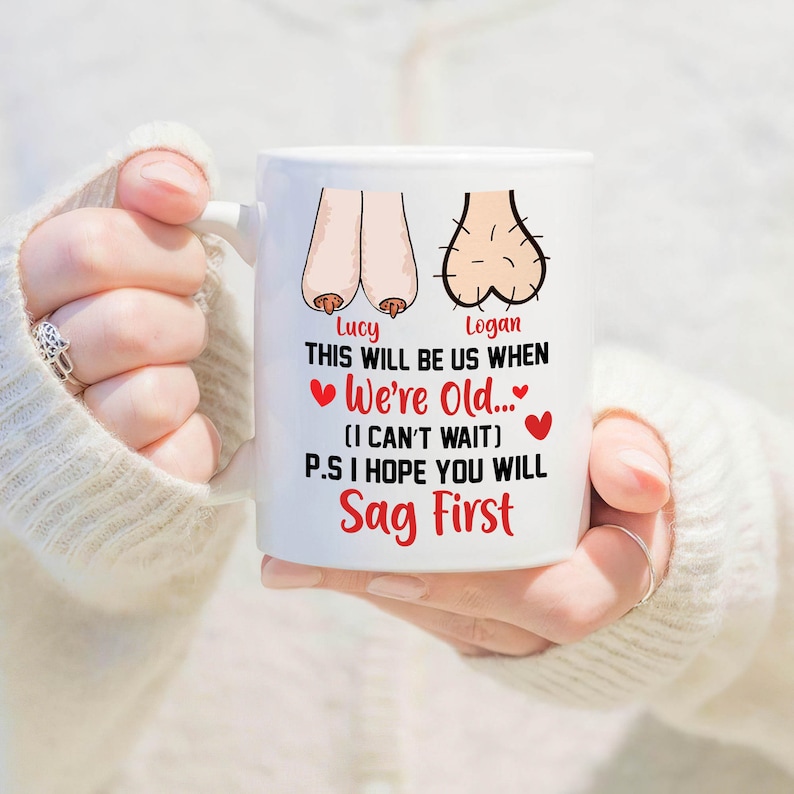 Funny Custom Mug, Personalized Funny Mug, Anniversary Gift For Girlfriend, Wife, Custom Anniversary Mug, Anniversary Gifts, Old couple