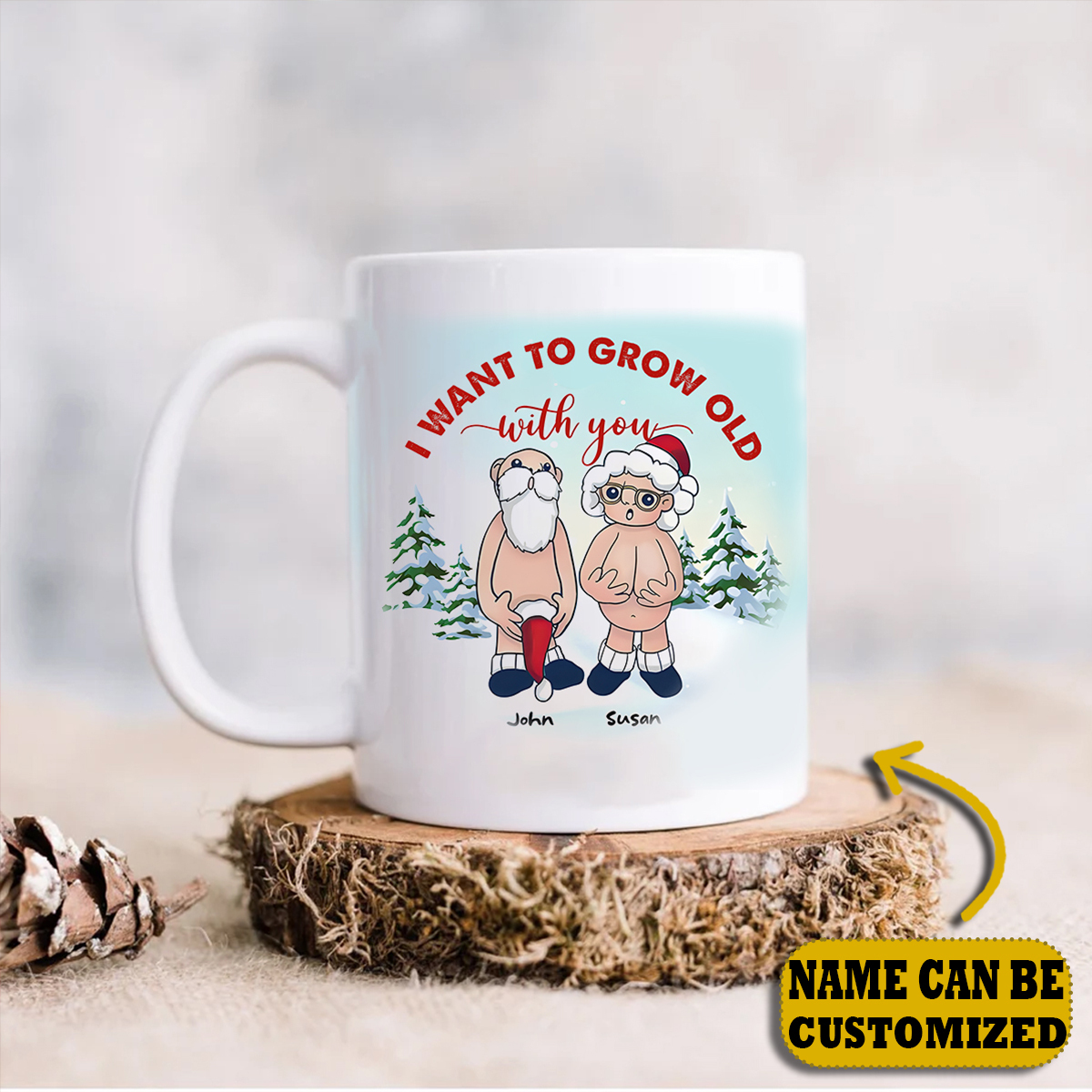 Funny Custom Mug, Personalized Funny Mug, Anniversary Gift For Girlfriend, Wife, Custom Anniversary Mug, Anniversary Gifts, Old couple Mug