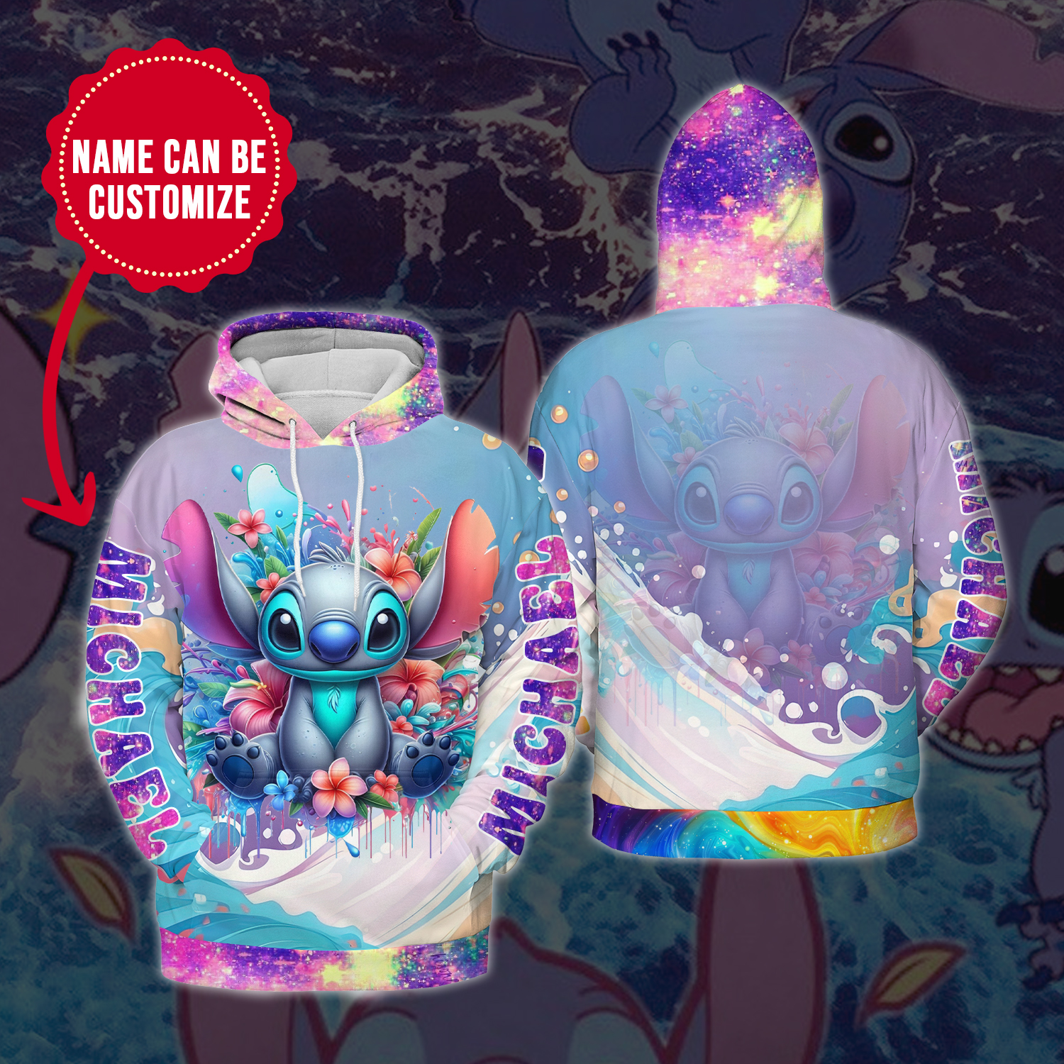 Personalized Disney Stitch 3d Hoodie