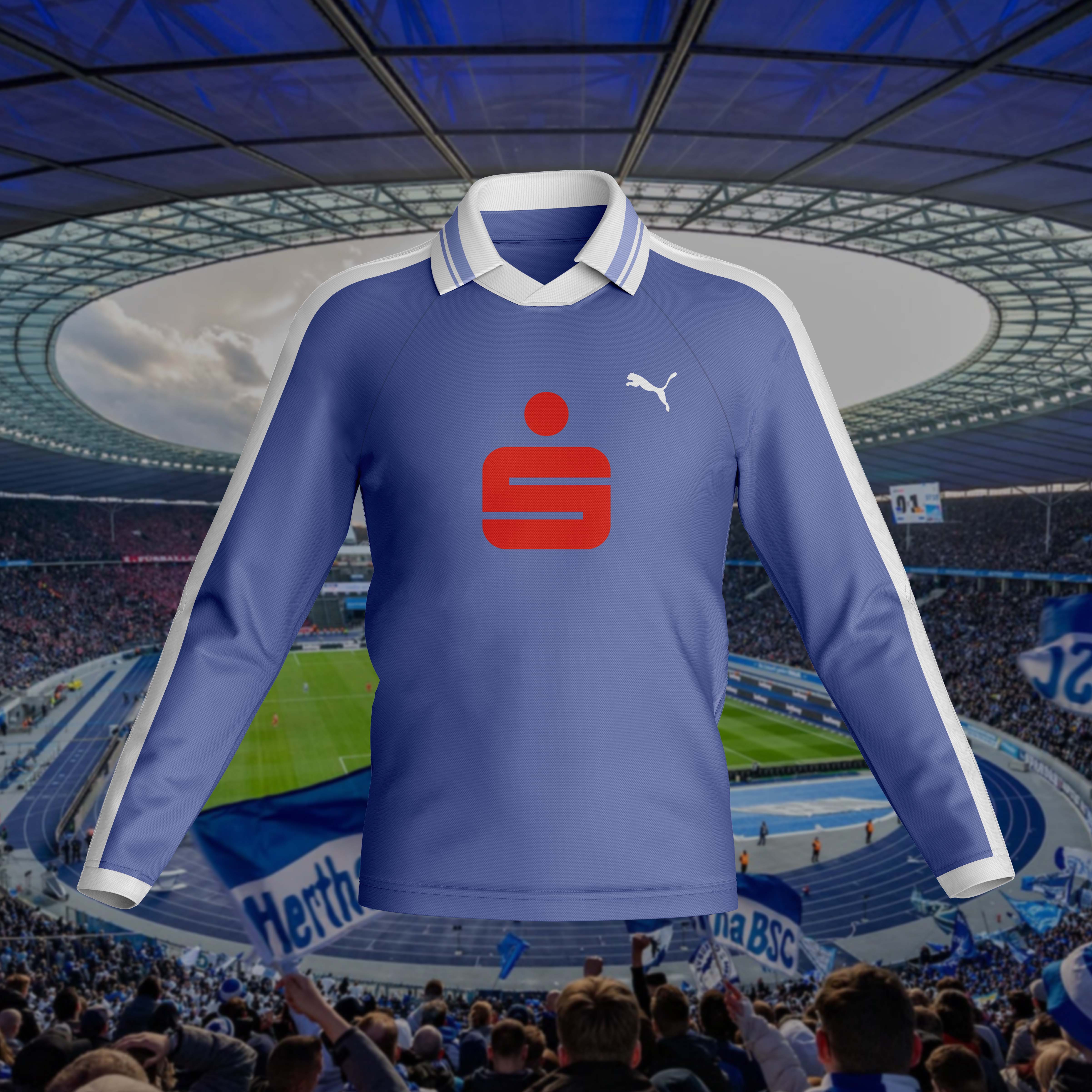 Hertha BSC 1979-80 Home Retro Long Sleeve PT57814