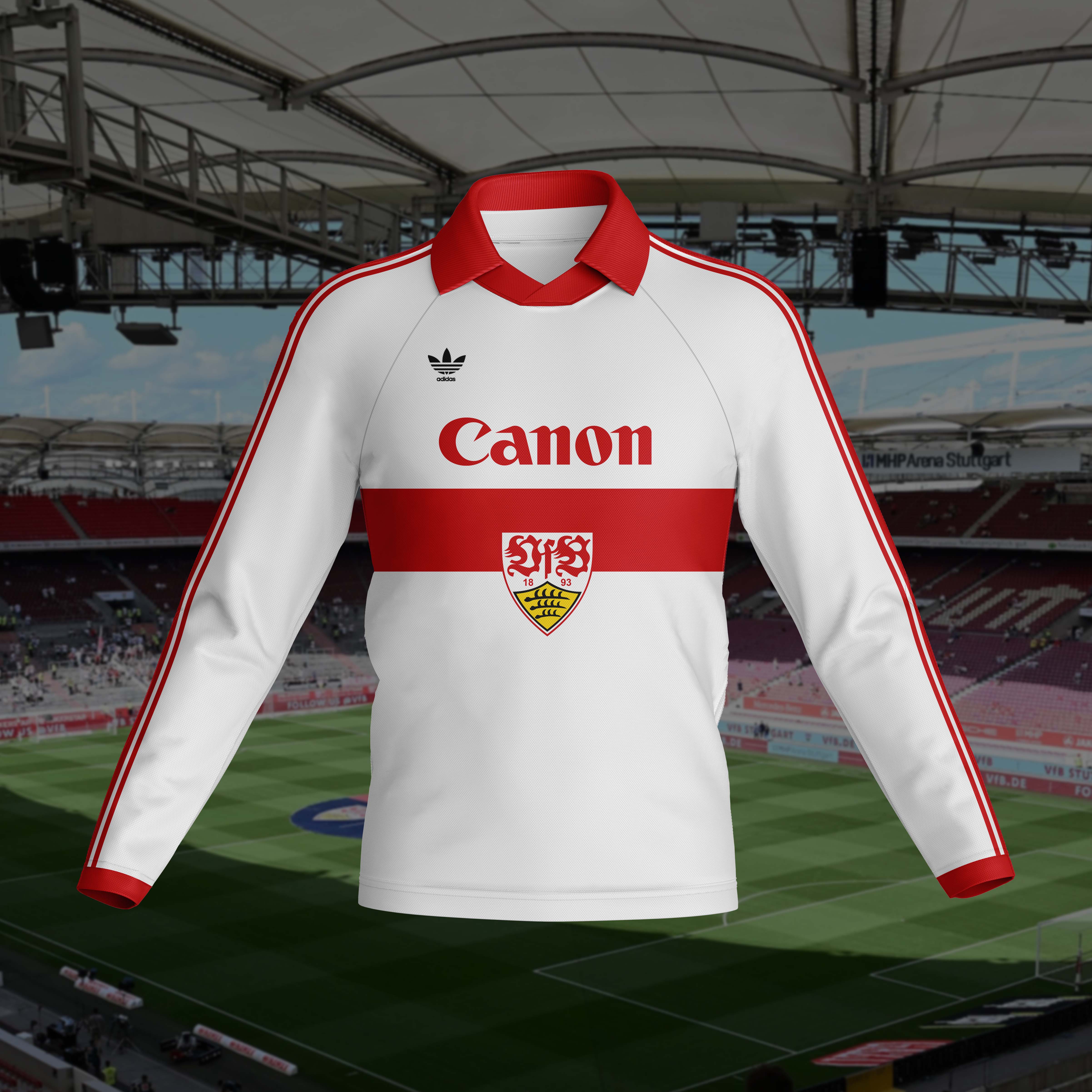 VfB Stuttgart 1979-80 Home Retro Long Sleeve PT57817