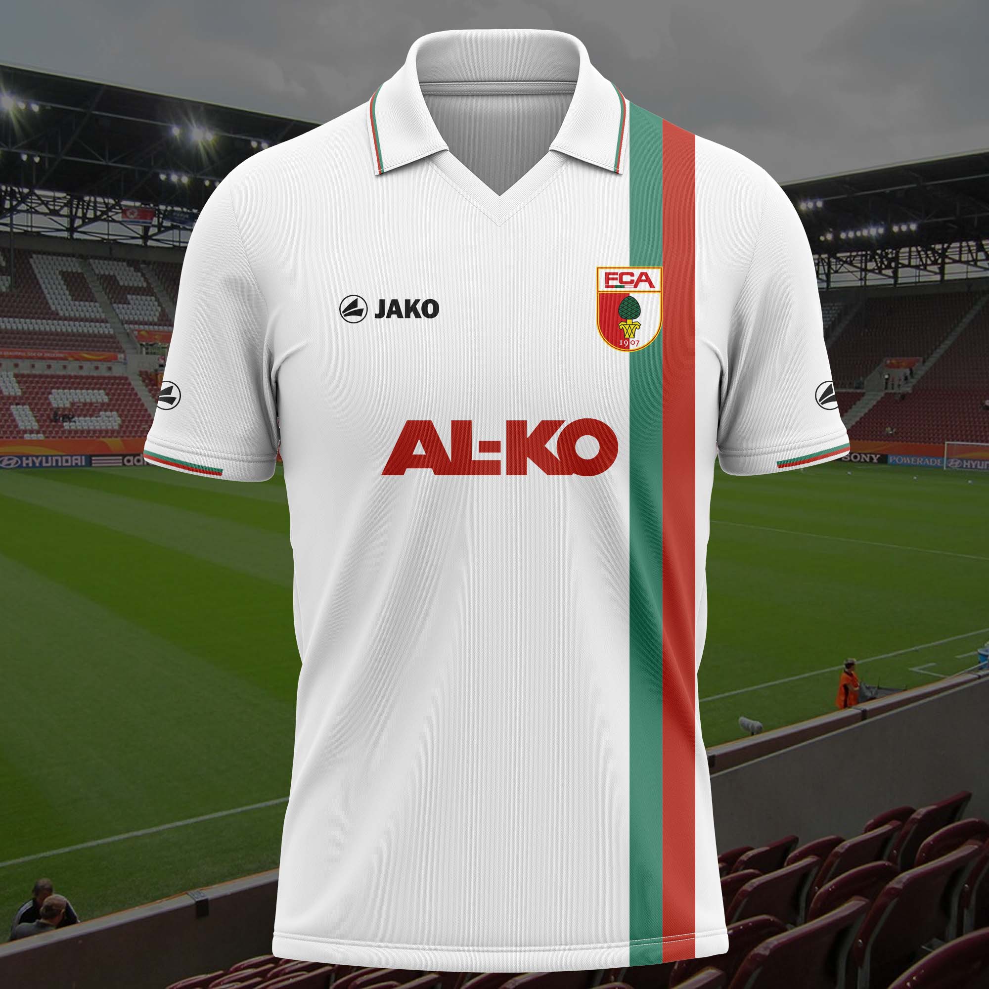 FC Augsburg 2011-12 Home Kit Retro Shirt PT57880