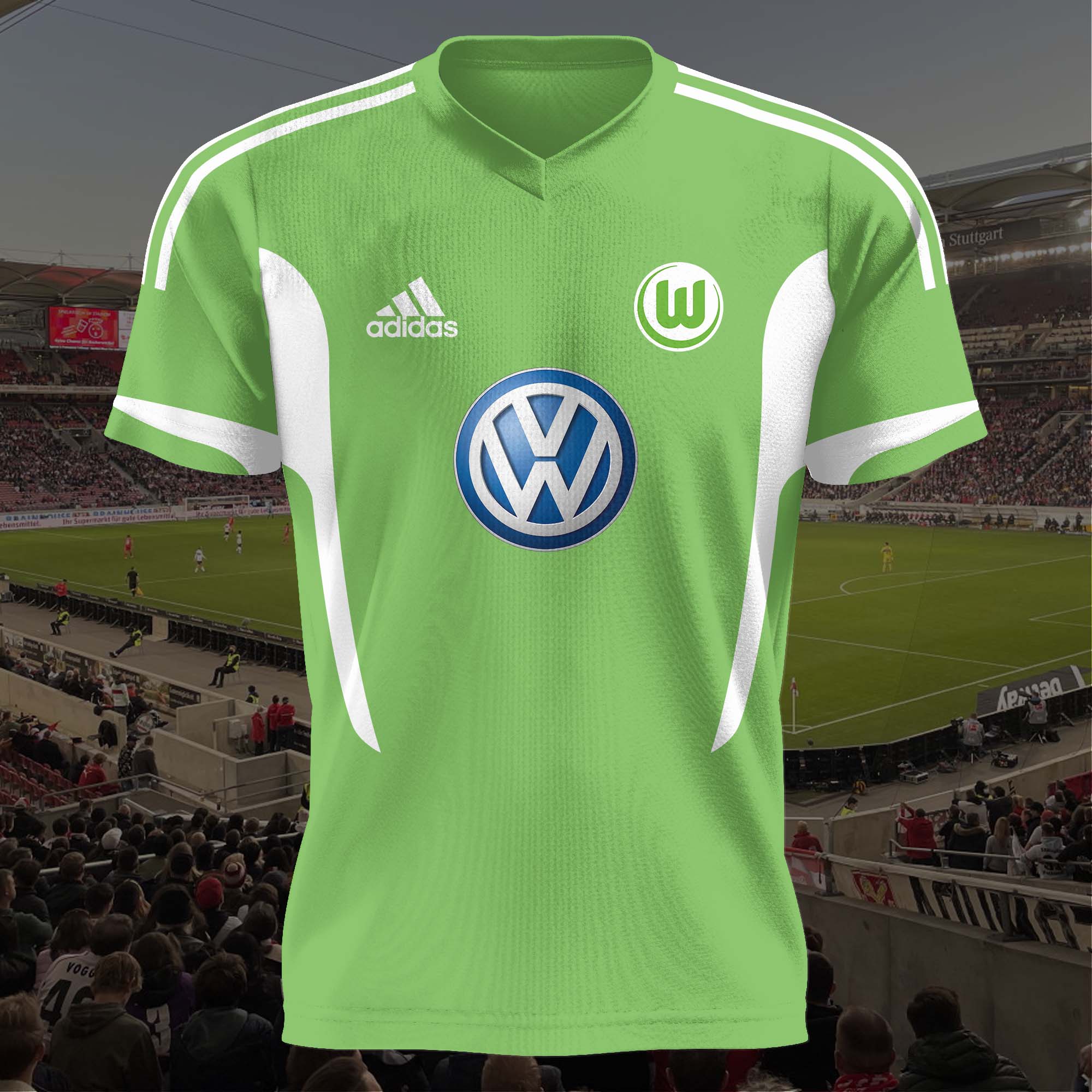 VfL Wolfsburg 2011-12 Home Kit Retro Shirt PT57890