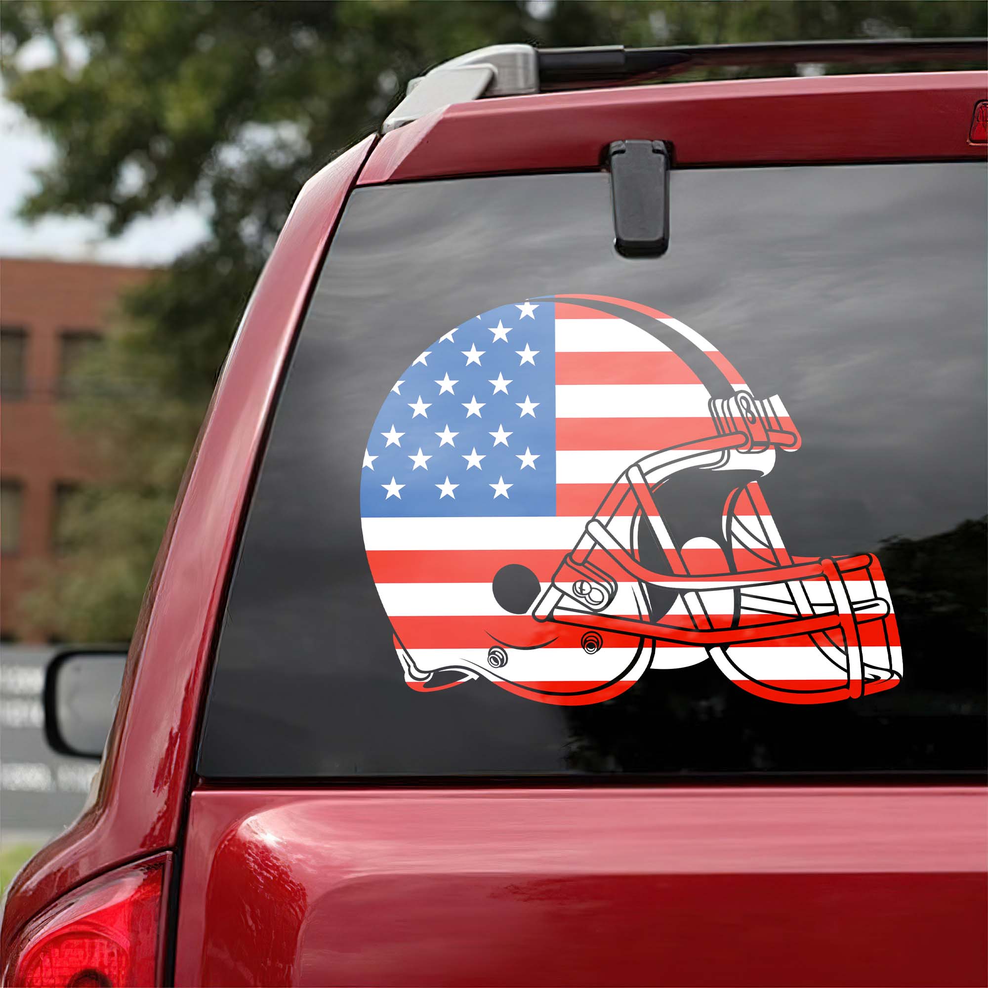 Cleveland Browns NFL Team USA Flag Car Decal PT57955