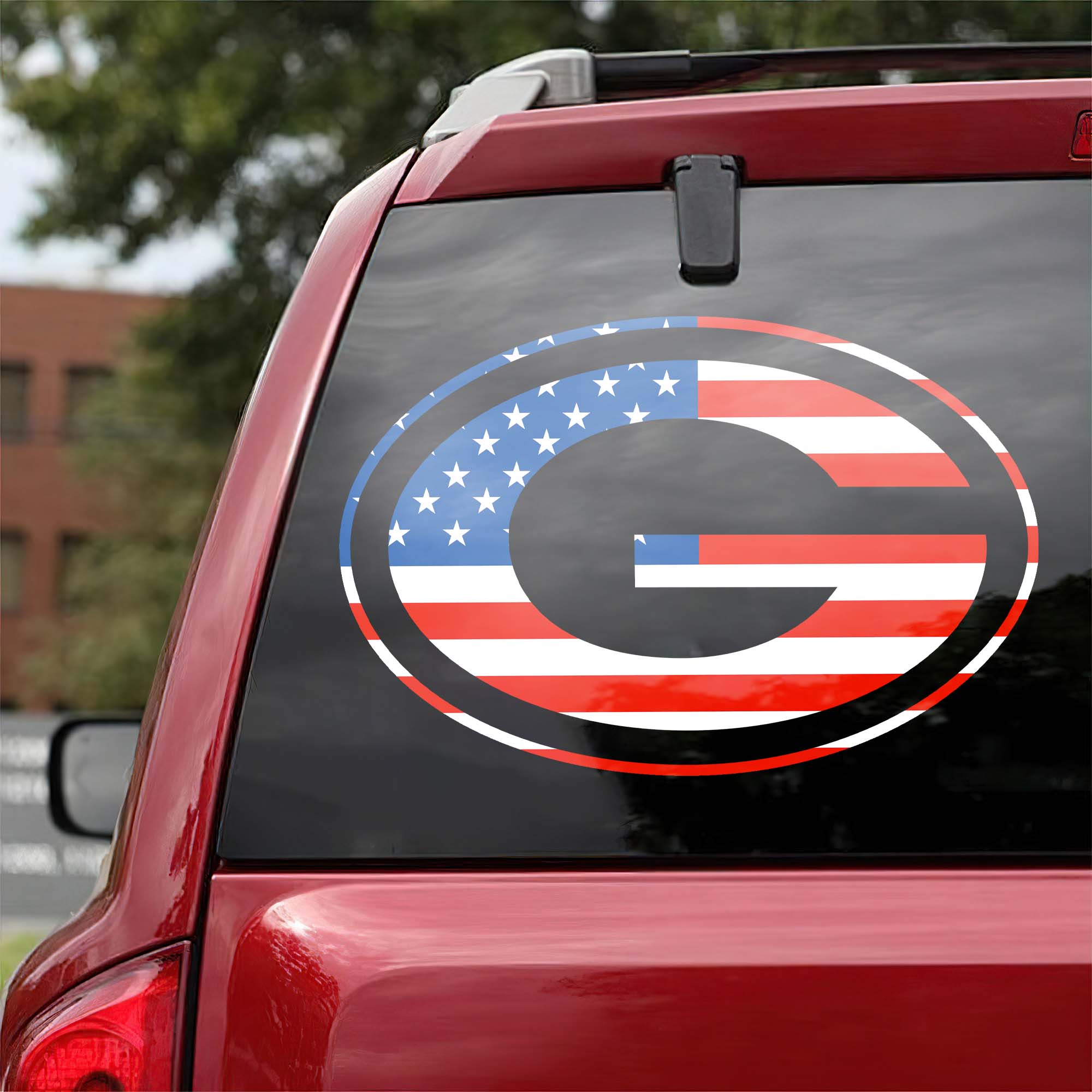 Green Bay Packers NFL Team USA Flag Car Decal PT57959