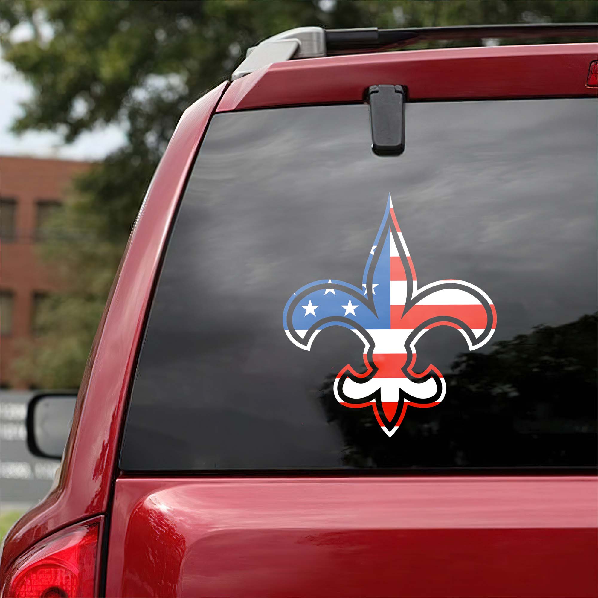 New Orleans Saints NFL Team USA Flag Car Decal PT57970