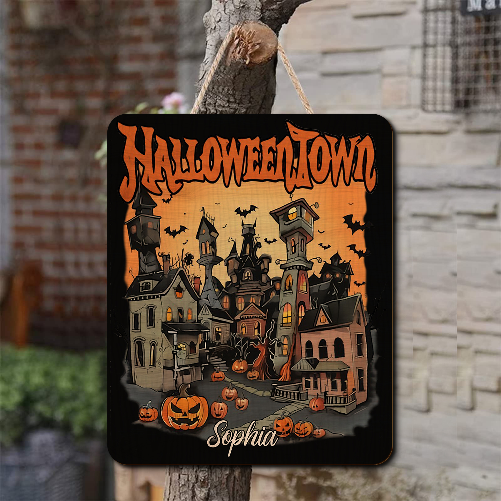 Halloweentown horror wooden hanging board, In this house we…, Halloween decorations, House of horrors, Halloween gifts, Halloween 2024