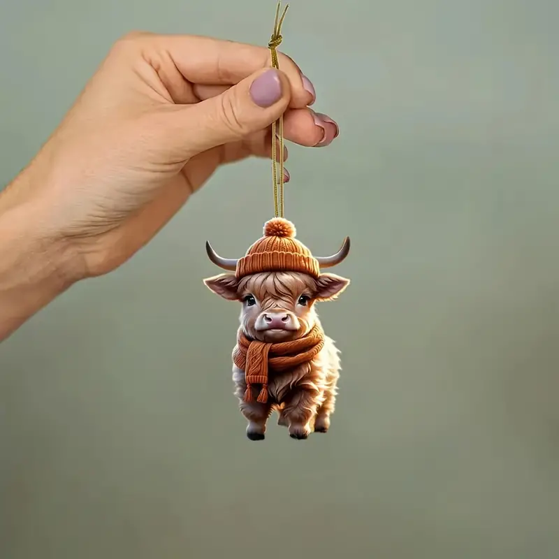 Cute Highland Cow Ornament Christmas , Holiday Decor, Christmas Tree Decor, Home Decor, House Decor