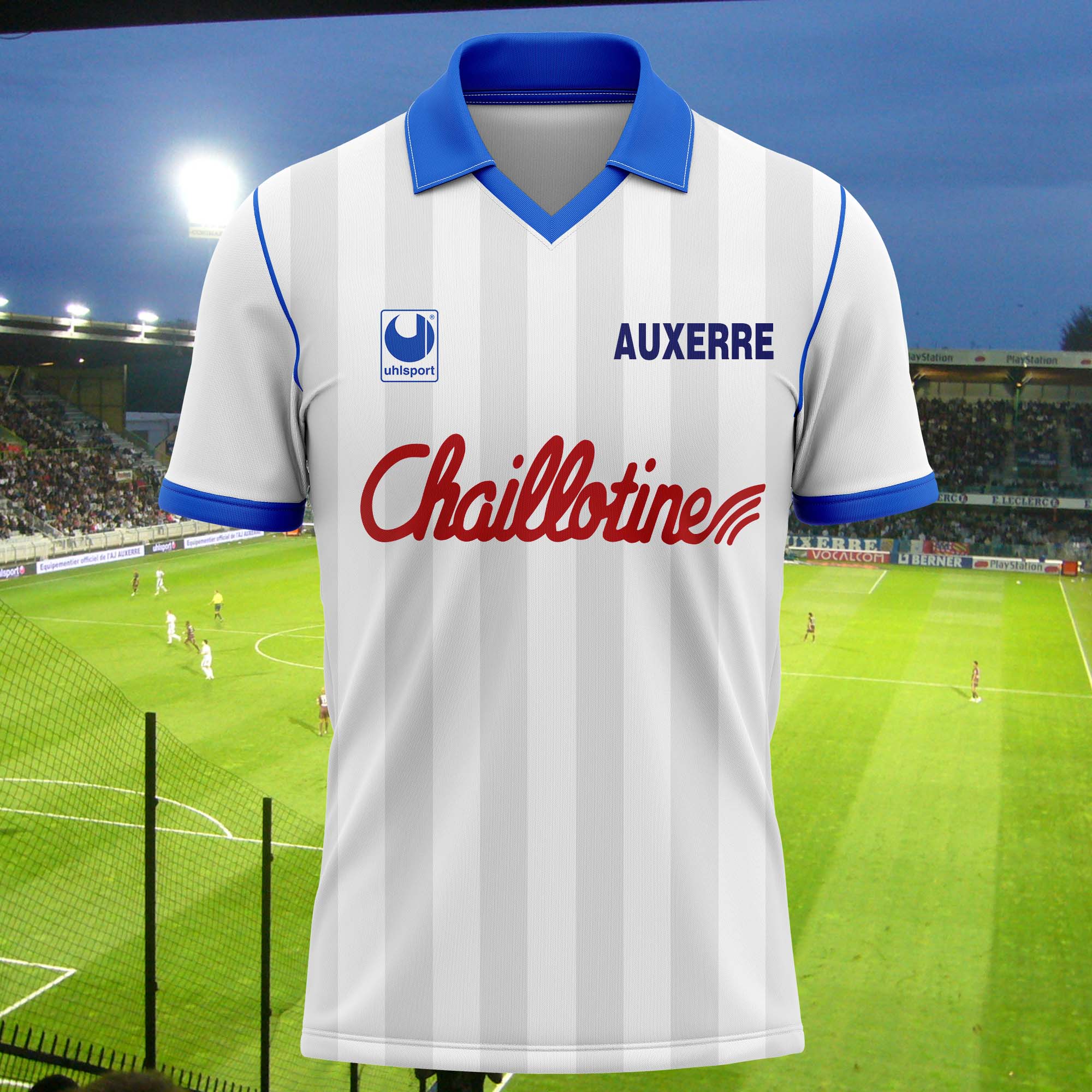 AJ Auxerre 1986-87 Home Kit Retro Shirt PT58030