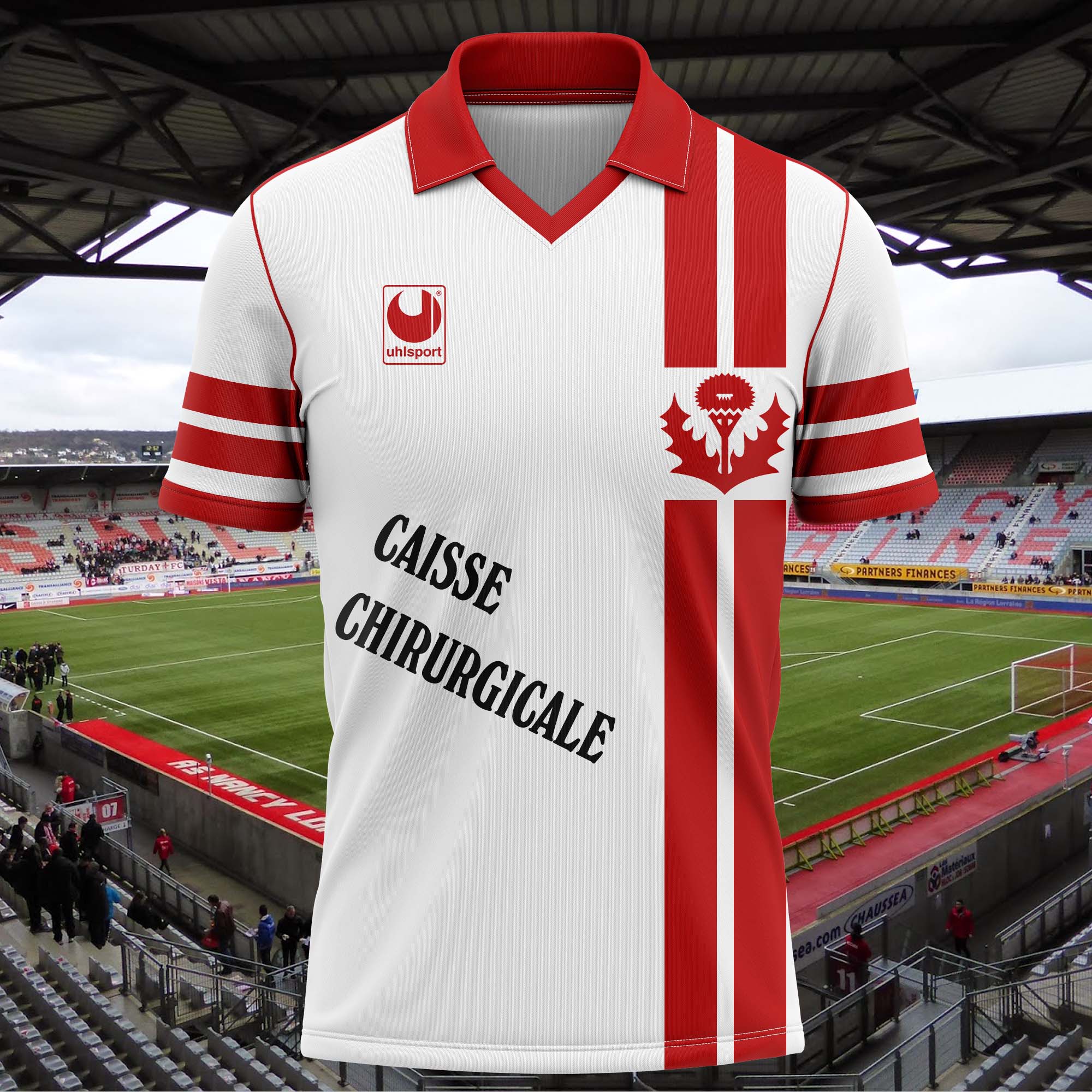 AS Nancy-Lorraine 1986-87 Home Kit Retro Shirt PT58032