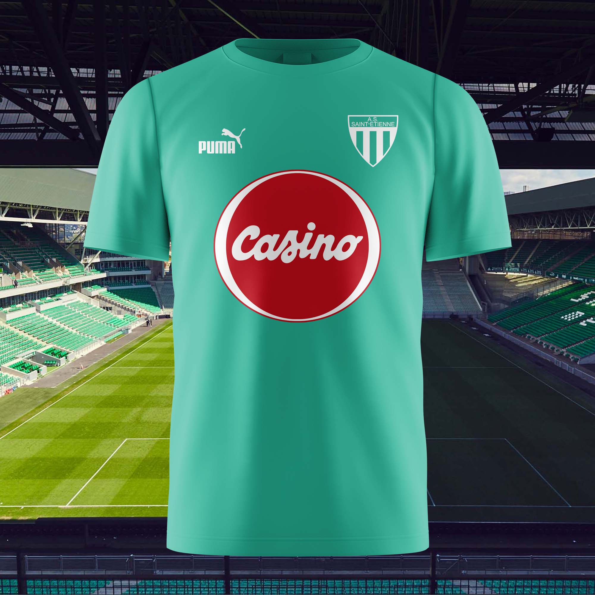 Saint-Étienne 1986-87 Home Kit Retro Shirt PT58043