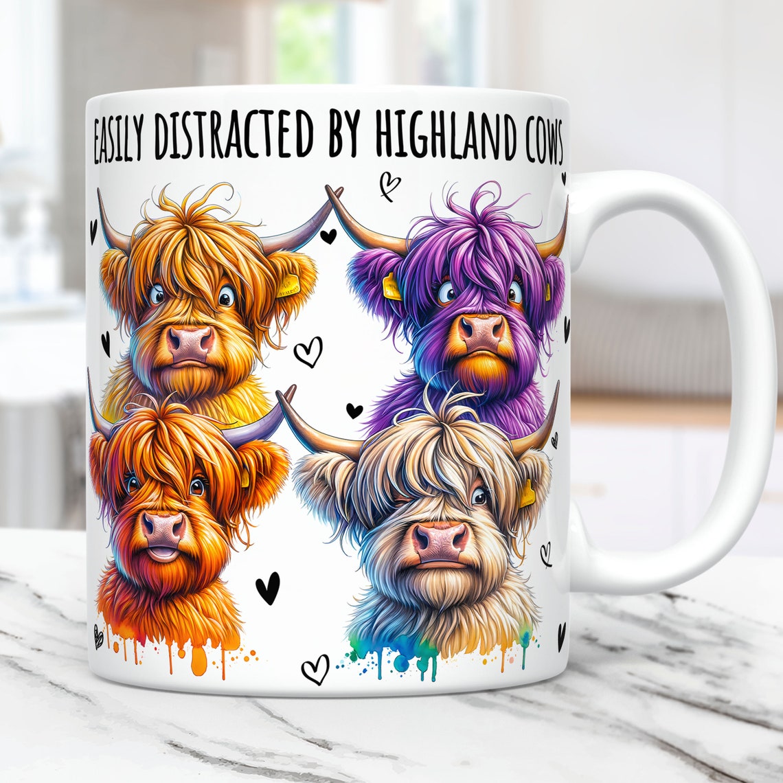 Highland Cow Western Style – Personalized Accent Mug – Gift For Cow Lover’s