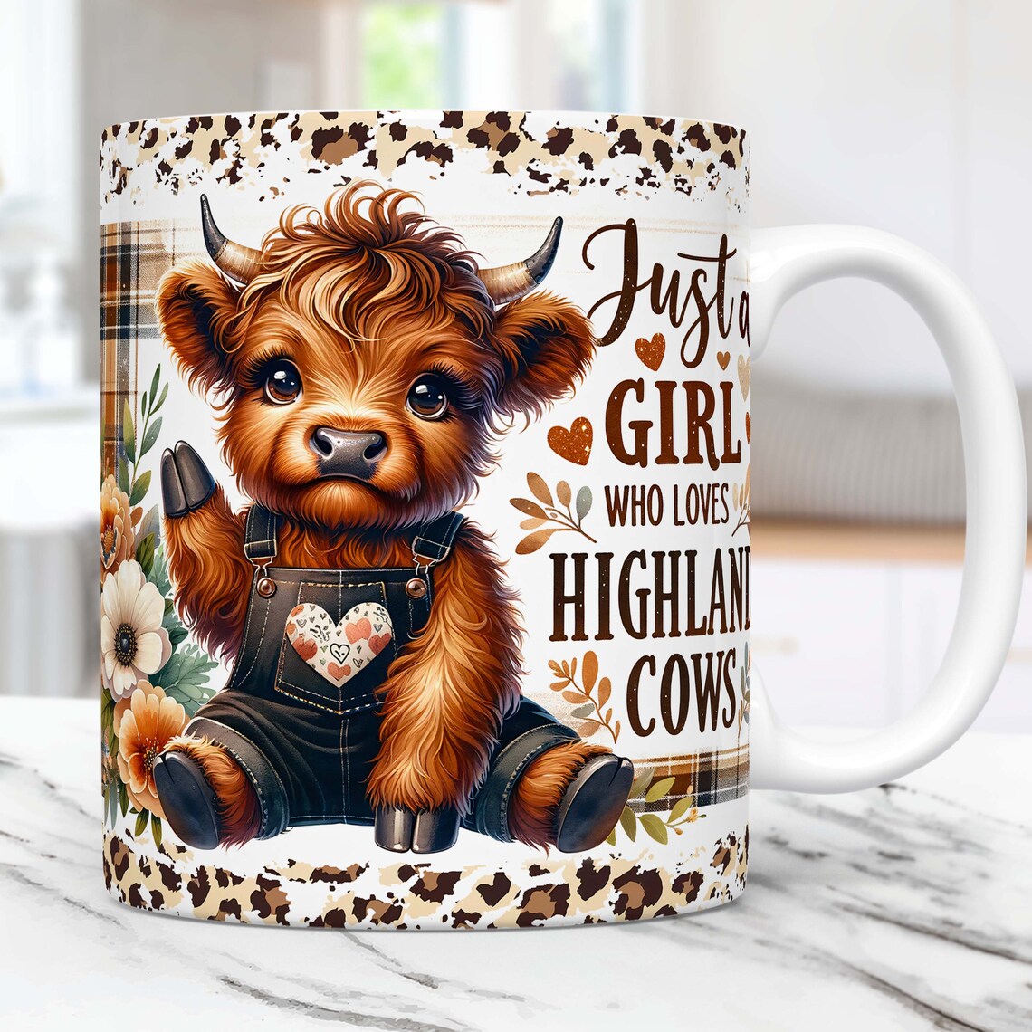 Highland Cow Western Style – Personalized Accent Mug – Gift For Cow Lover’s