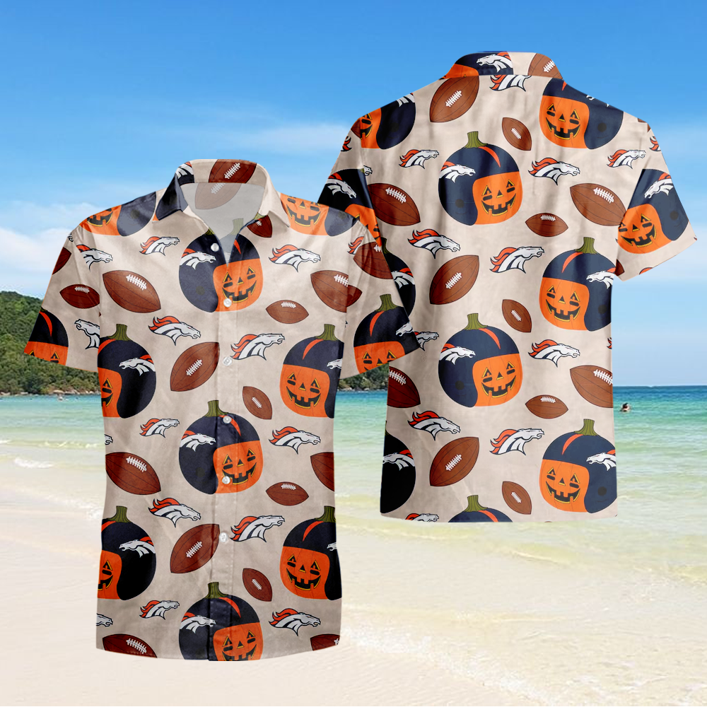 Denver Broncos Pumpkin Helmet Corral Hawaii Shirt PT58048