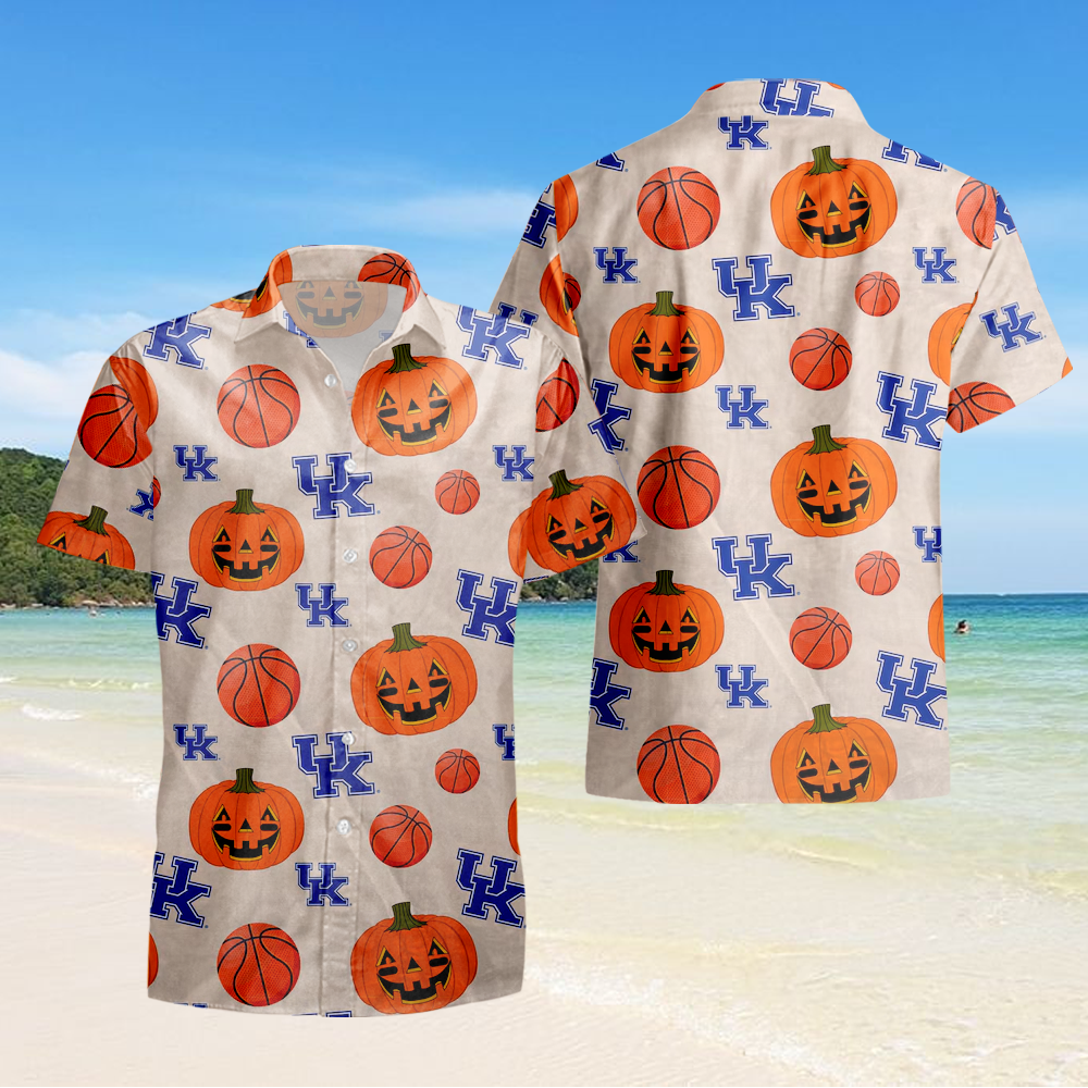 Kentucky Wildcats Pumpkin Helmet Corral Hawaii Shirt PT58050