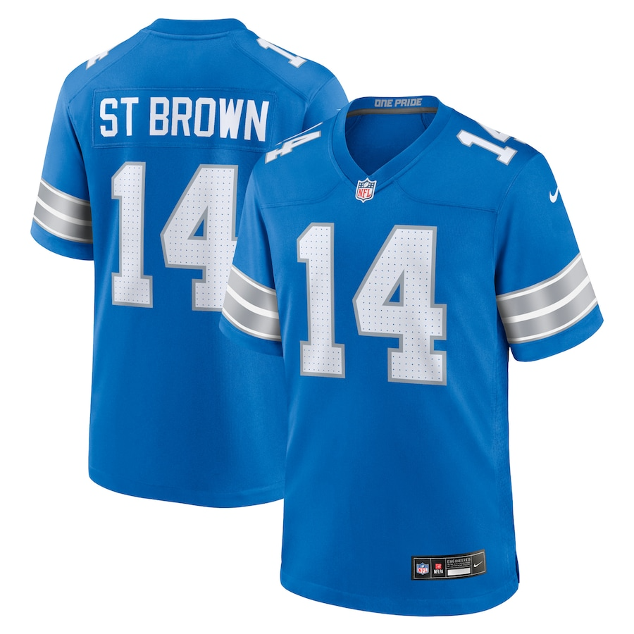 Amon-Ra St. Brown Detroit Lions Nike Game Jersey - Blue PT58058