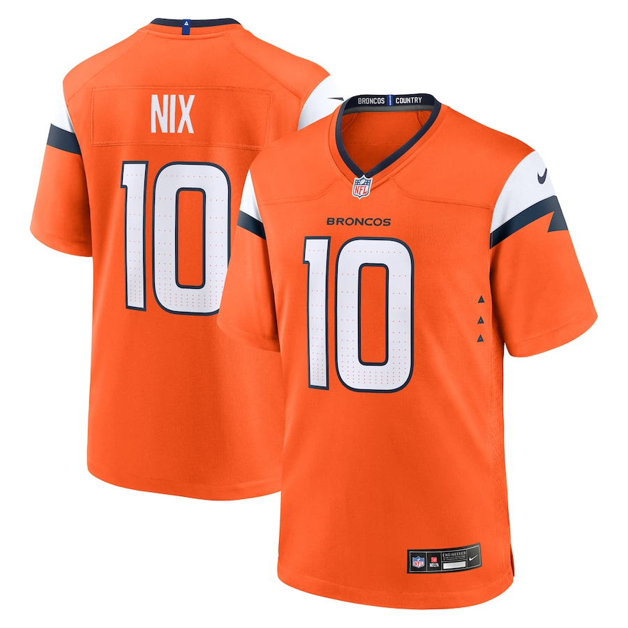 Bo Nix Denver Broncos Nike 2024 NFL Draft First Round Pick Player Game Jersey - Orange PT58062