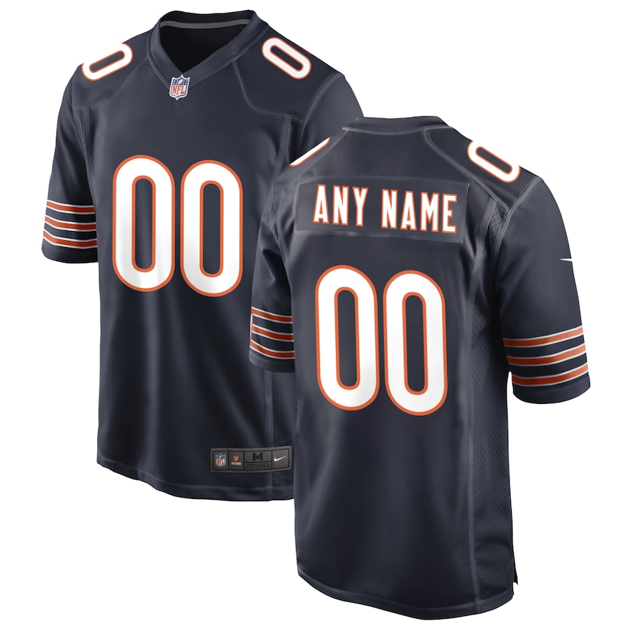 Chicago Bears Nike Custom Game Jersey - Navy PT58081