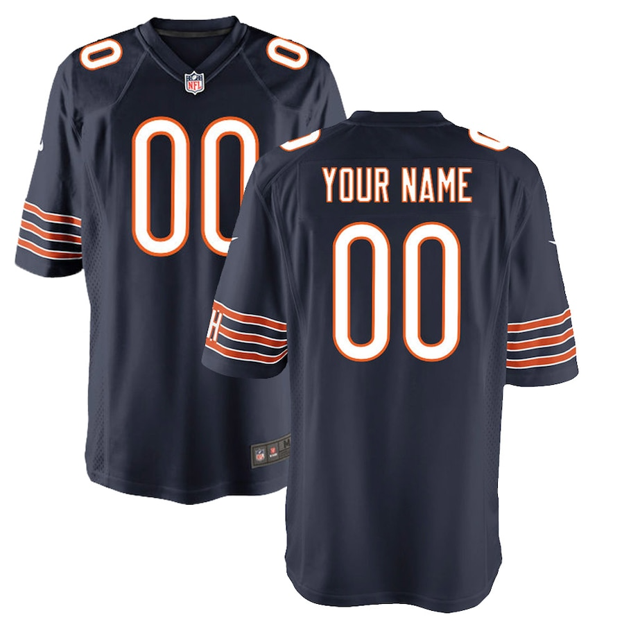 Chicago Bears Nike Youth Custom Game Jersey - Navy PT58082