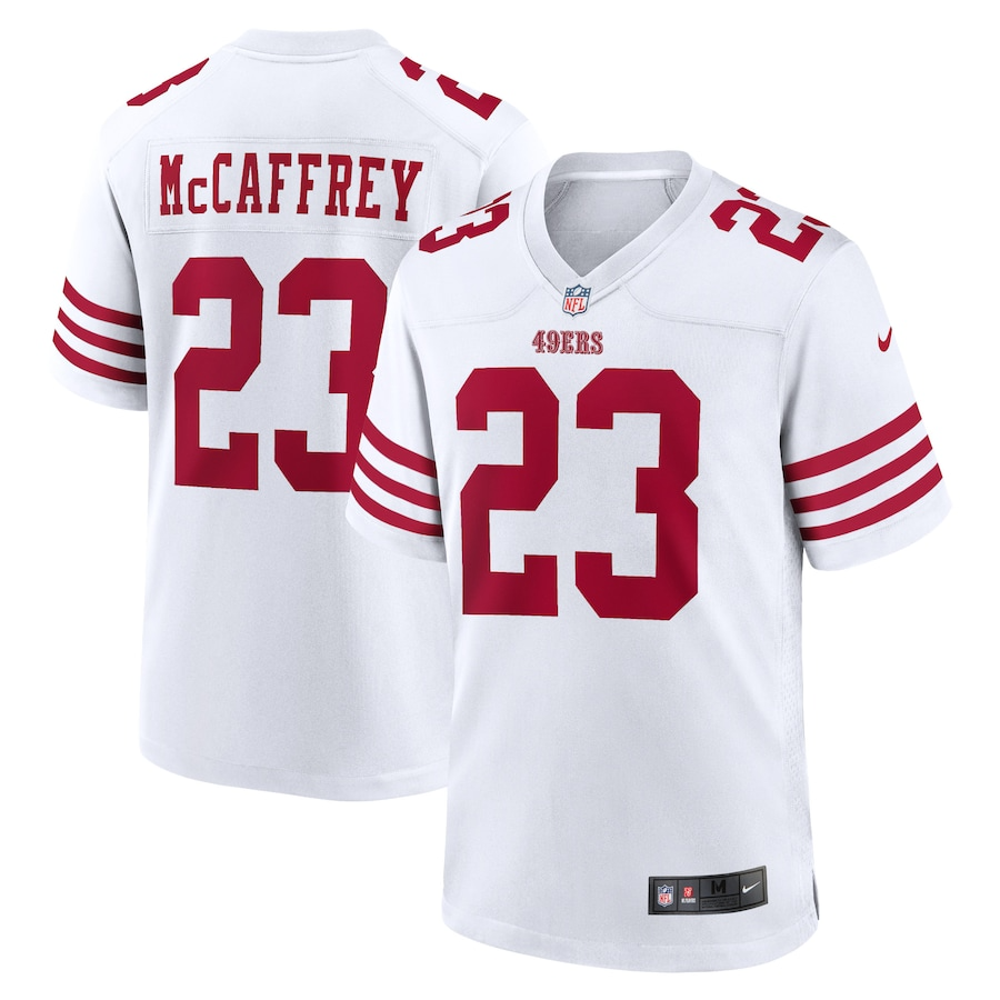 Christian McCaffrey San Francisco 49ers Nike Game Player Jersey - White PT58084