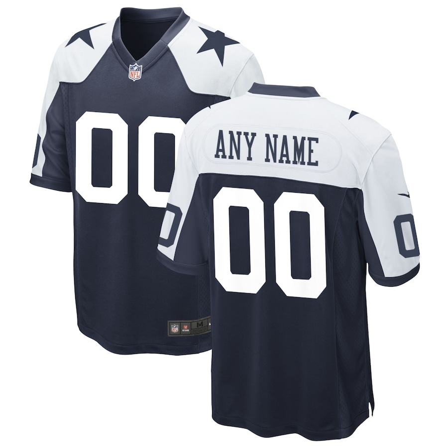 Dallas Cowboys Nike Alternate Custom Game Jersey - Navy PT58086