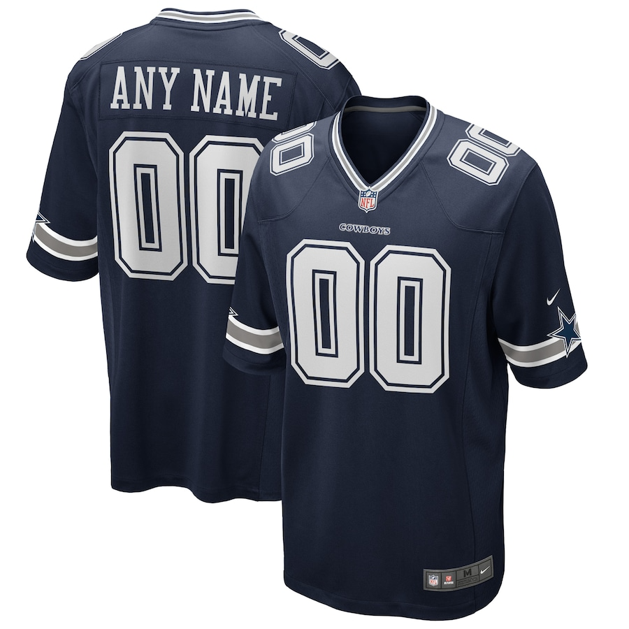 Dallas Cowboys Nike Custom Game Jersey - Navy PT58087