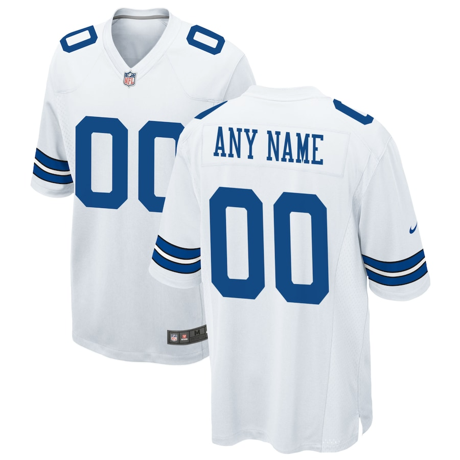 Dallas Cowboys Nike Custom Game Jersey - White PT58088