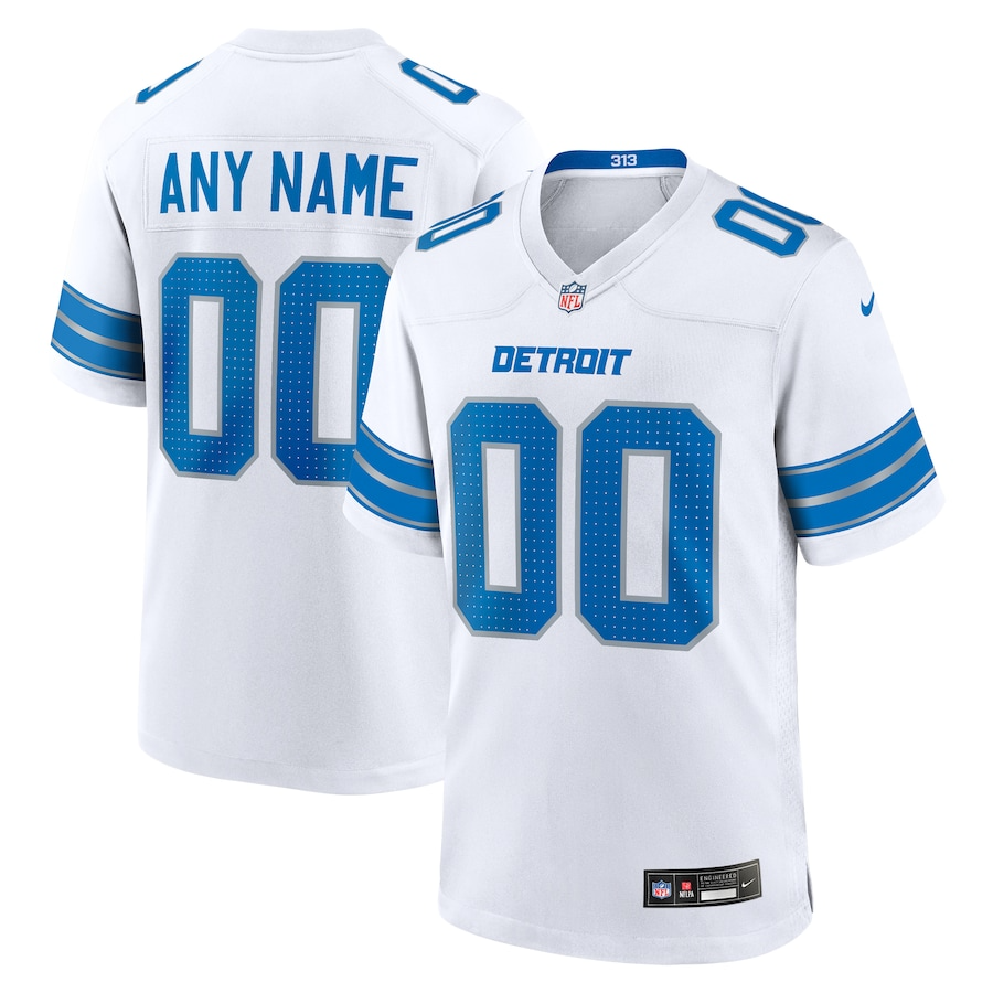 Detroit Lions Nike Custom Game Jersey - White PT58092