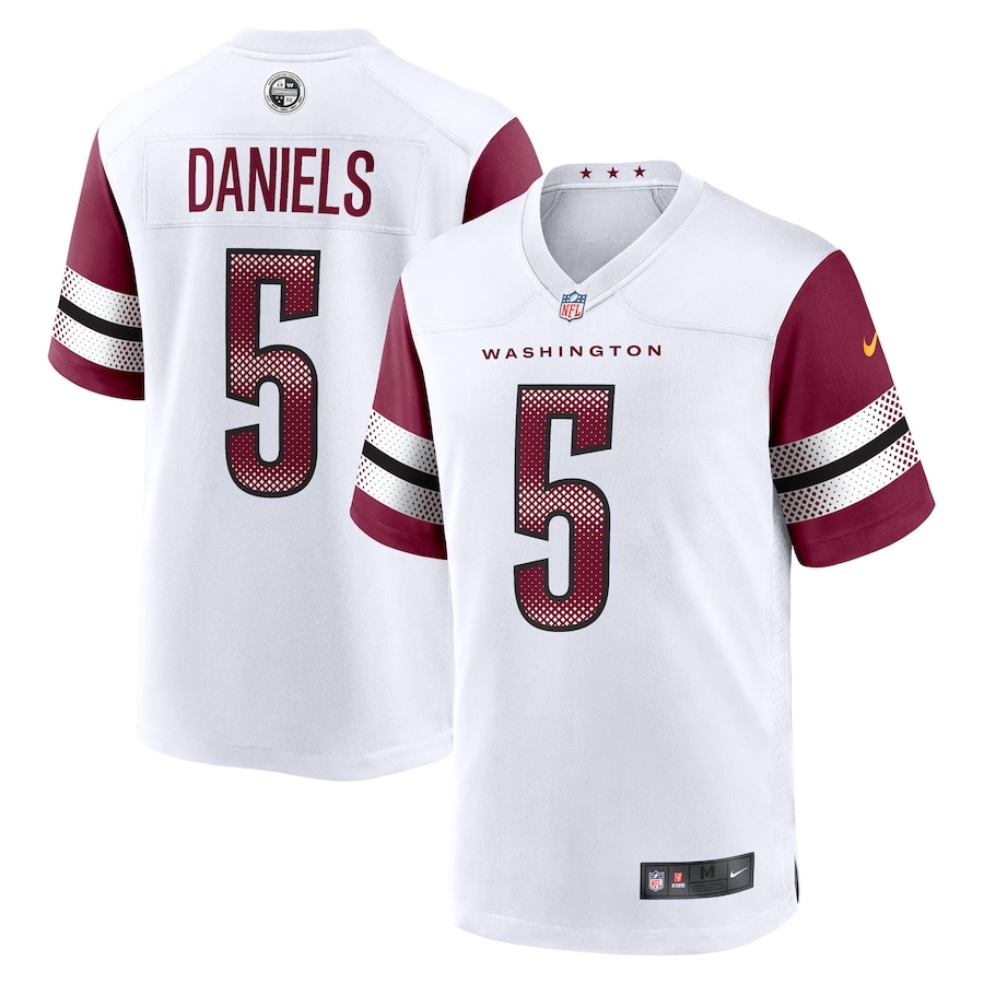 Jayden Daniels Washington Commanders Nike 2024 NFL Draft First Round Pick Player Game Jersey - White PT58107