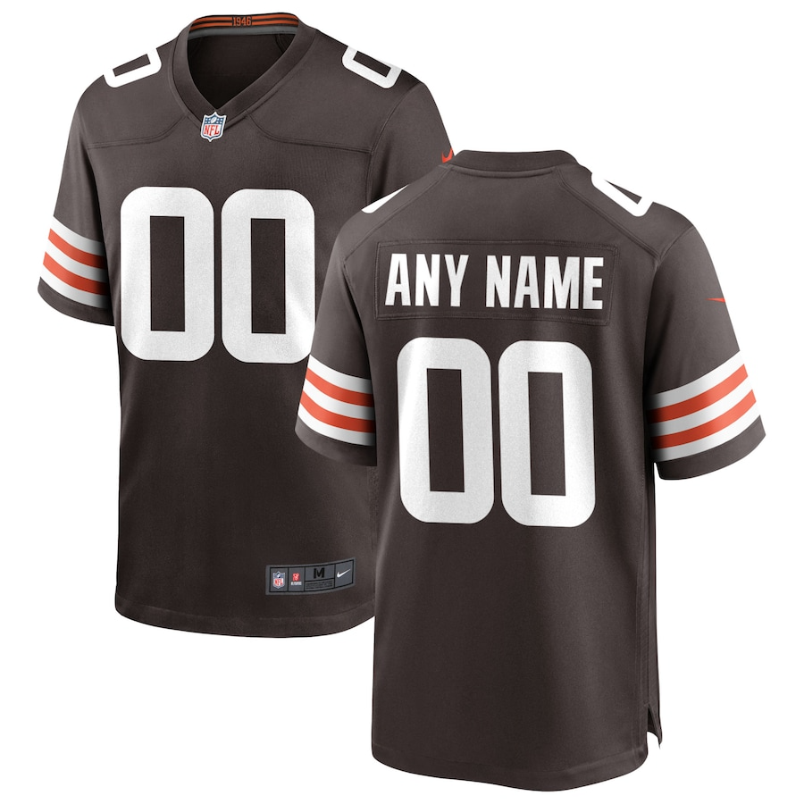 Nike Cleveland Browns Custom Game Jersey - Brown PT58130